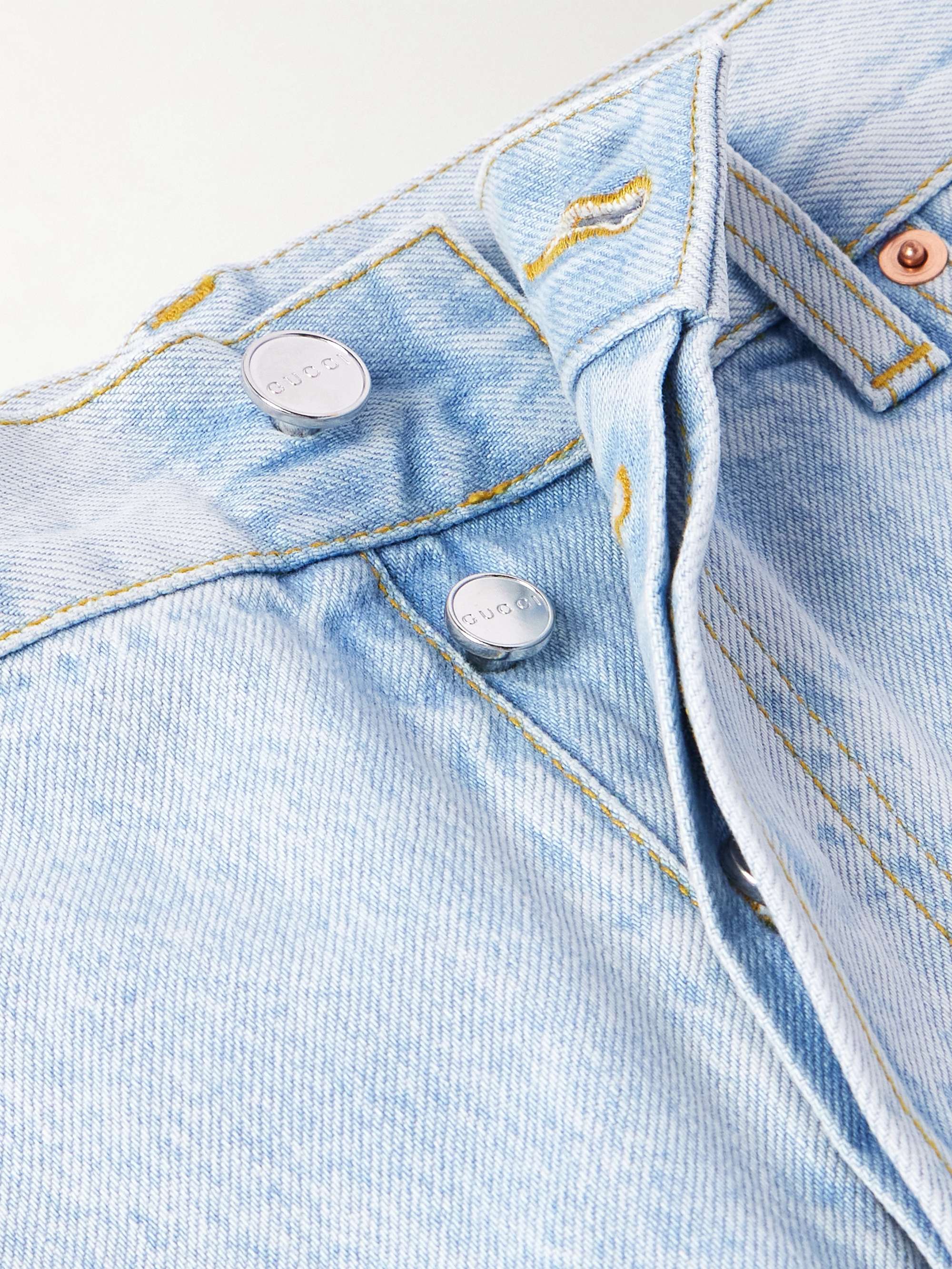 Straight-Leg Logo-Print Jeans view