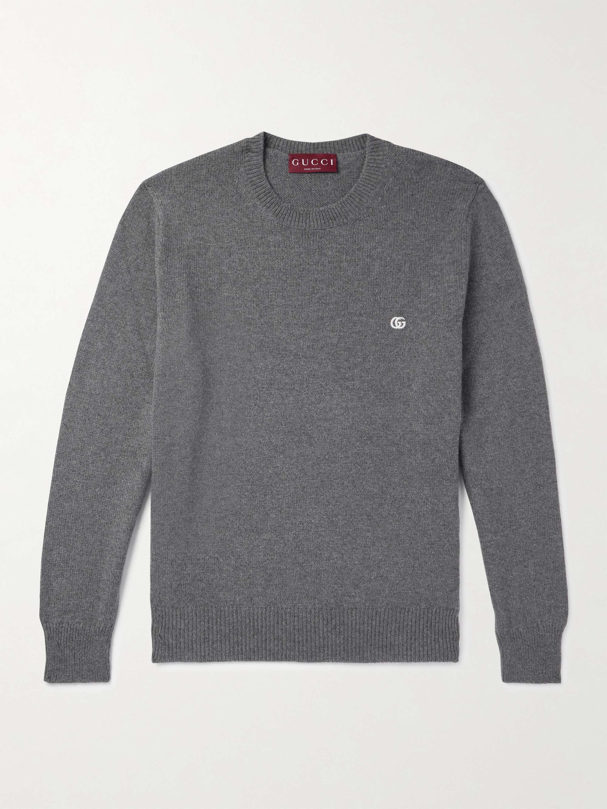 Logo-Embroidered Wool and Cashmere-Blend Sweater view