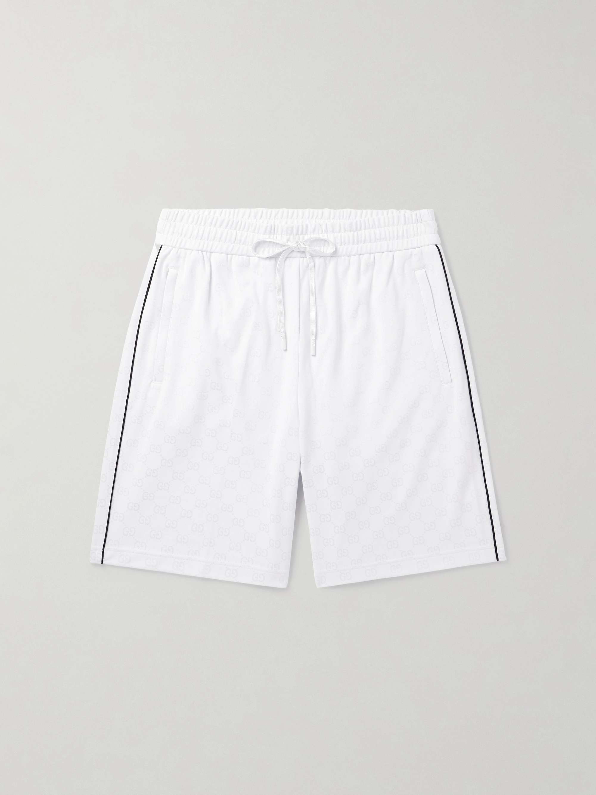 Straight-Leg Logo-Jacquard Jersey Drawstring Shorts view