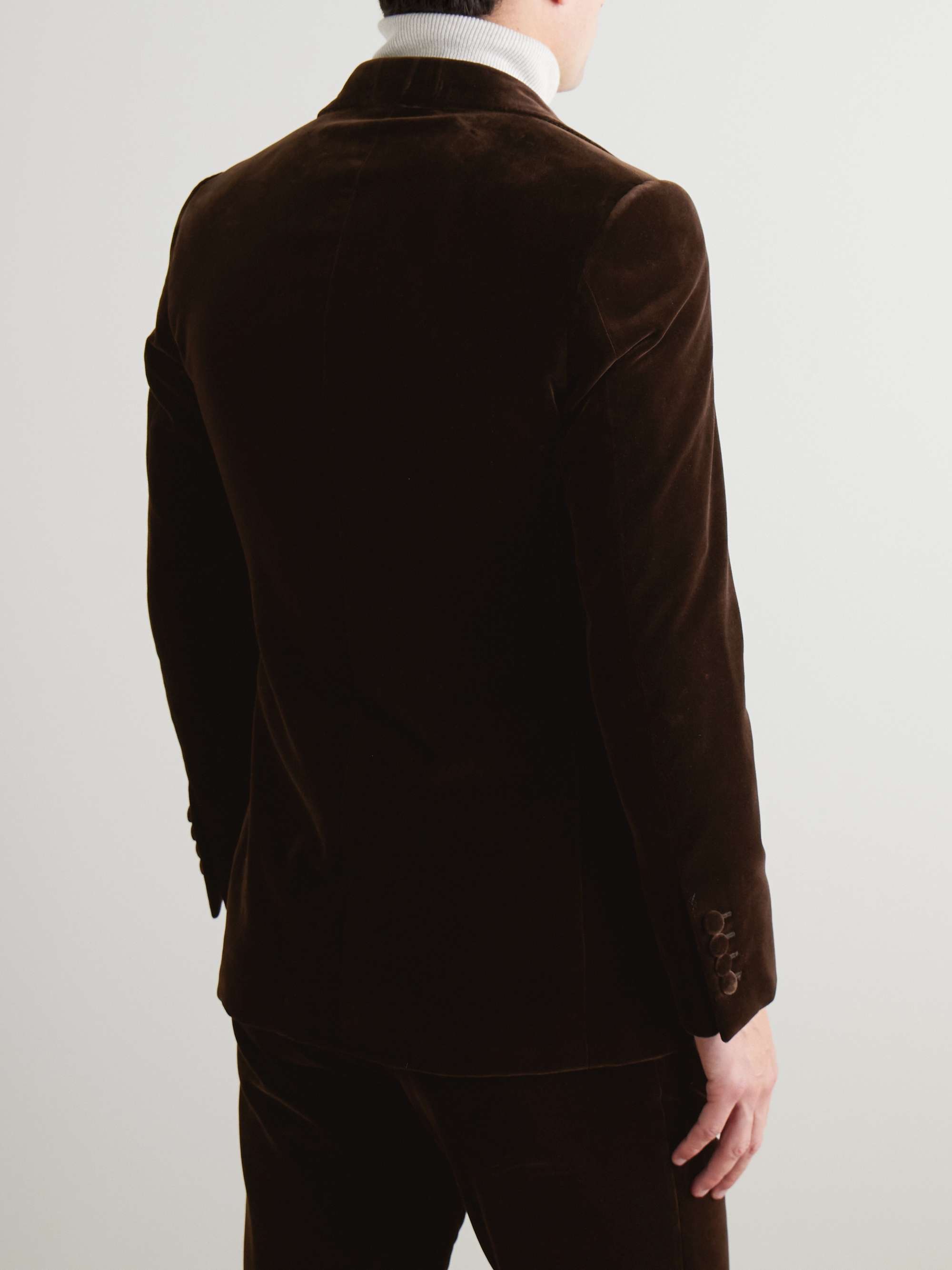 Double-Breasted Cotton-Velvet Tuxedo Jacket view
