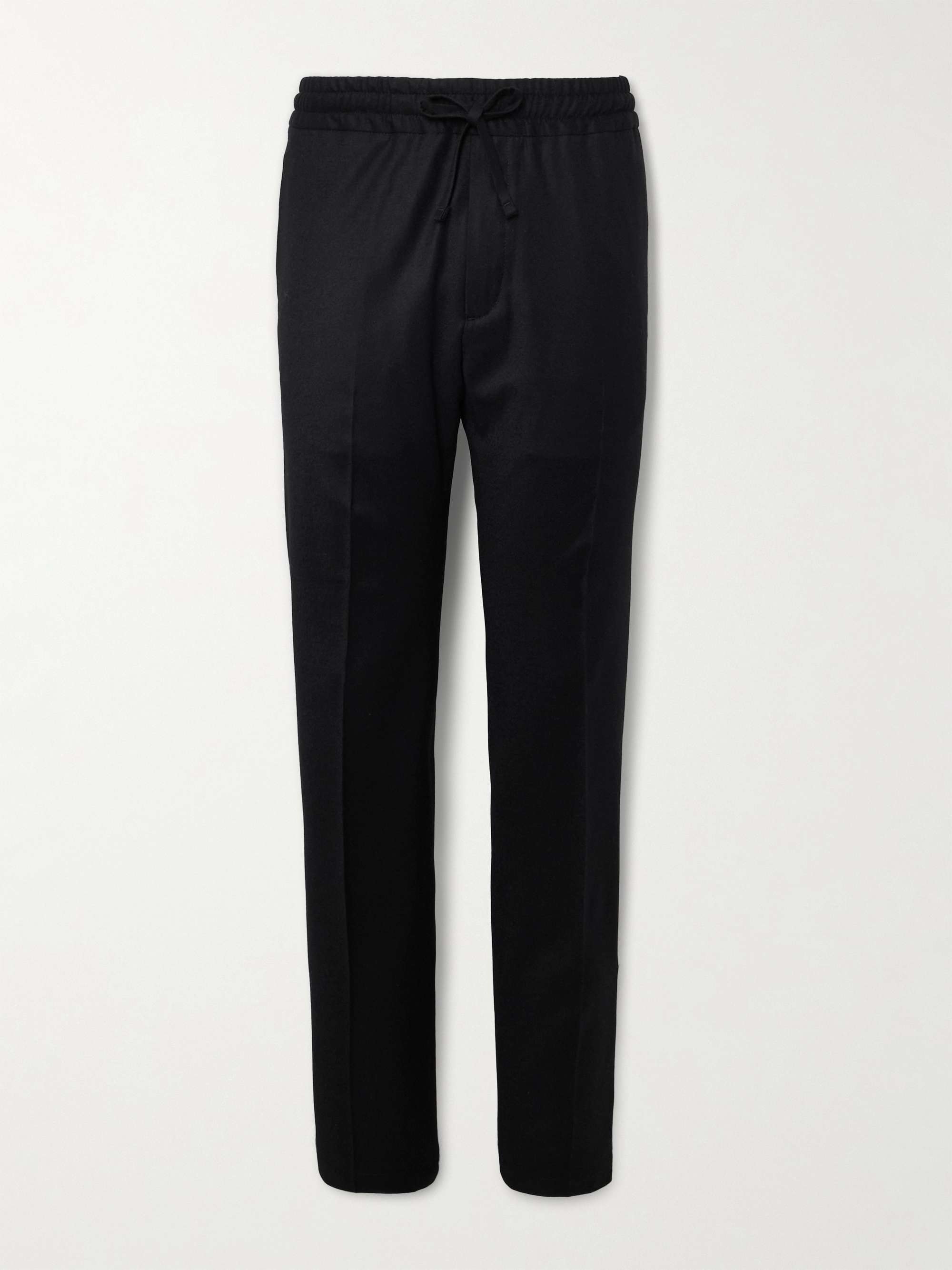 Slim-Fit Wool and Cashmere-Blend Drawstring Trousers view