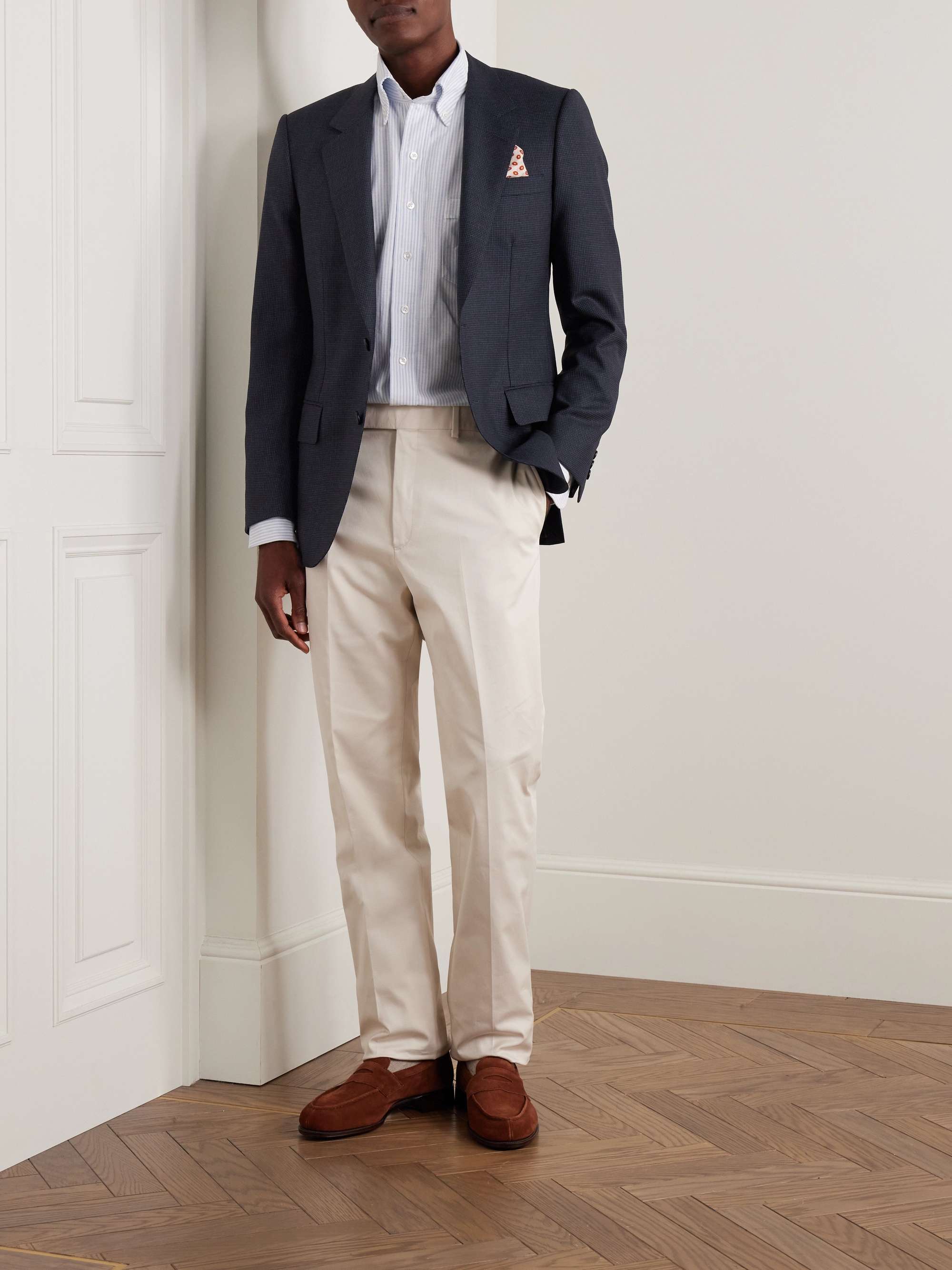Dormeuil Slim-Fit Puppytooth Wool Suit Jacket view