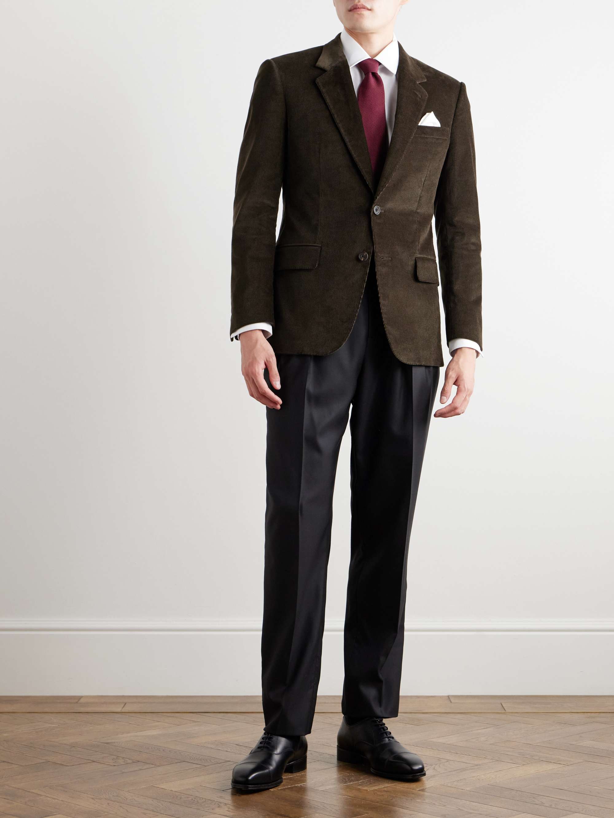 Slim-Fit Cotton-Blend Corduroy Blazer view