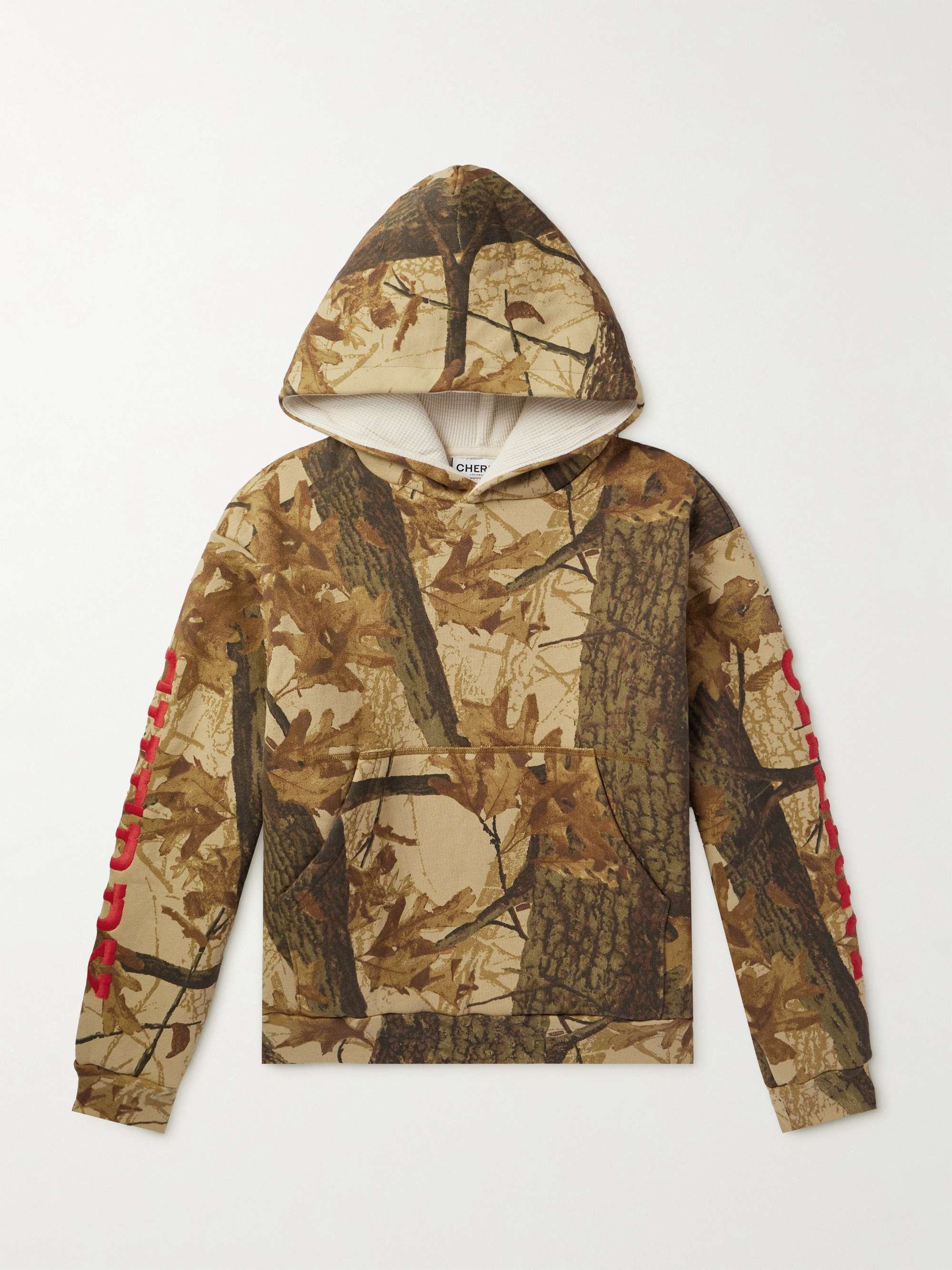 Logo-Embroidered Camouflage-Print Cotton-Jersey Hoodie view