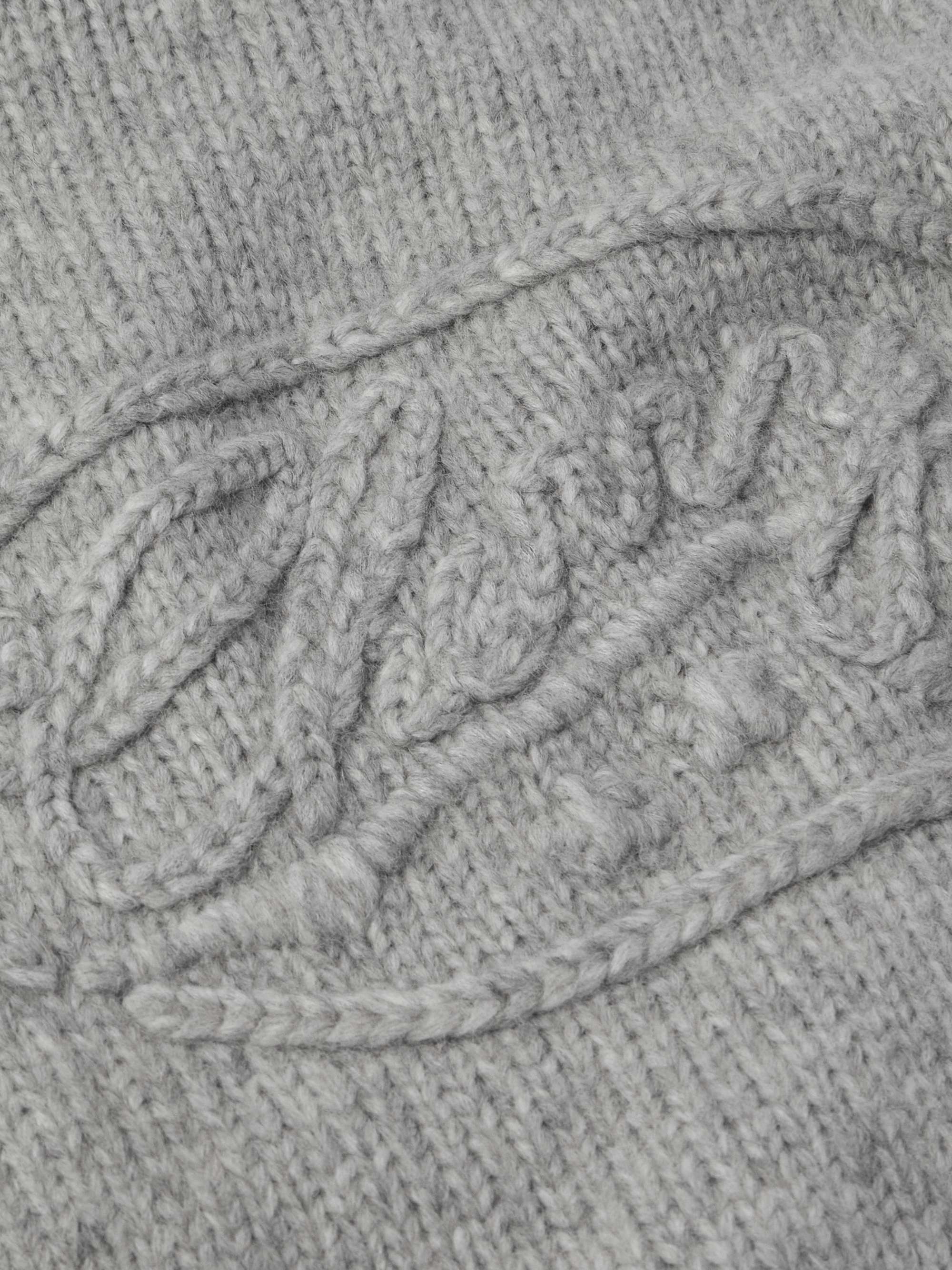 Logo-Embroidered Alpaca-Blend Hoodie view