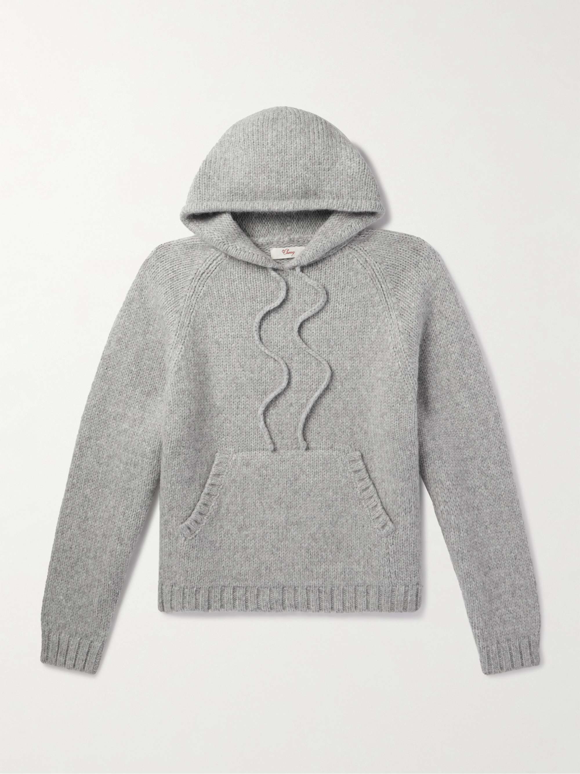 Logo-Embroidered Alpaca-Blend Hoodie view