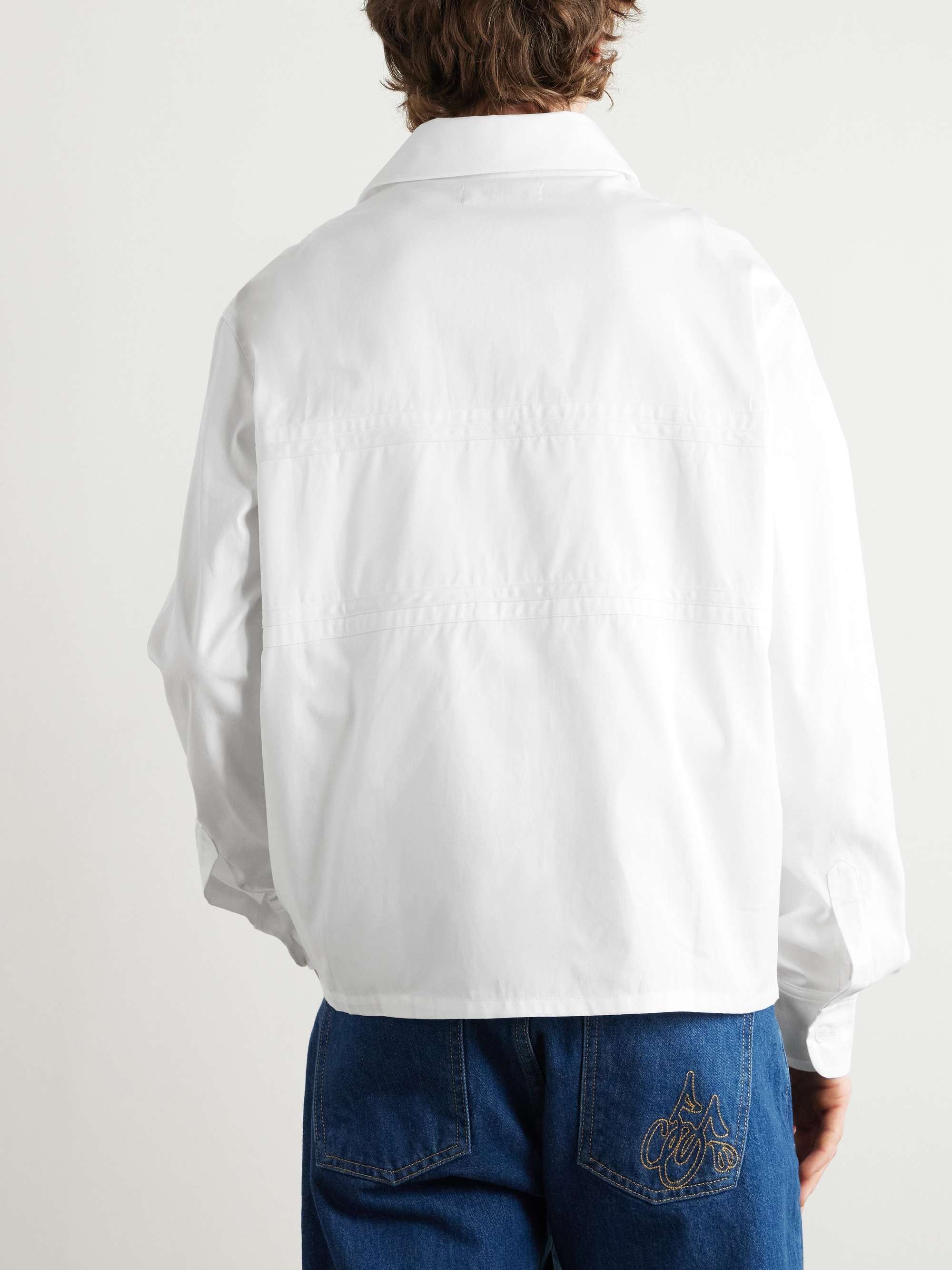 Pit Crew Logo-Embroidered Cotton-Poplin Shirt view