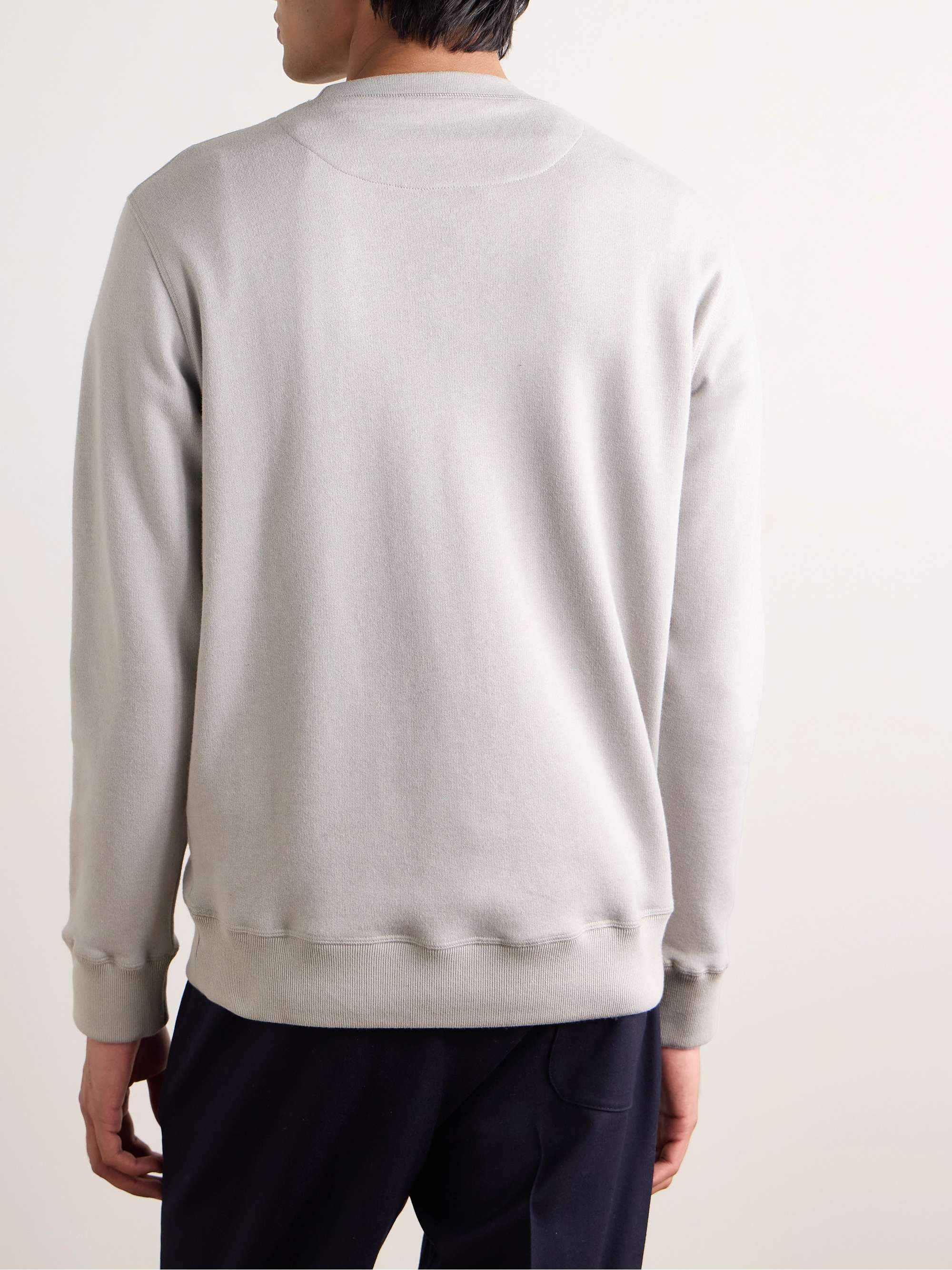 Logo-Embroidered Cotton and Cashmere-Blend Jersey Sweatshirt view