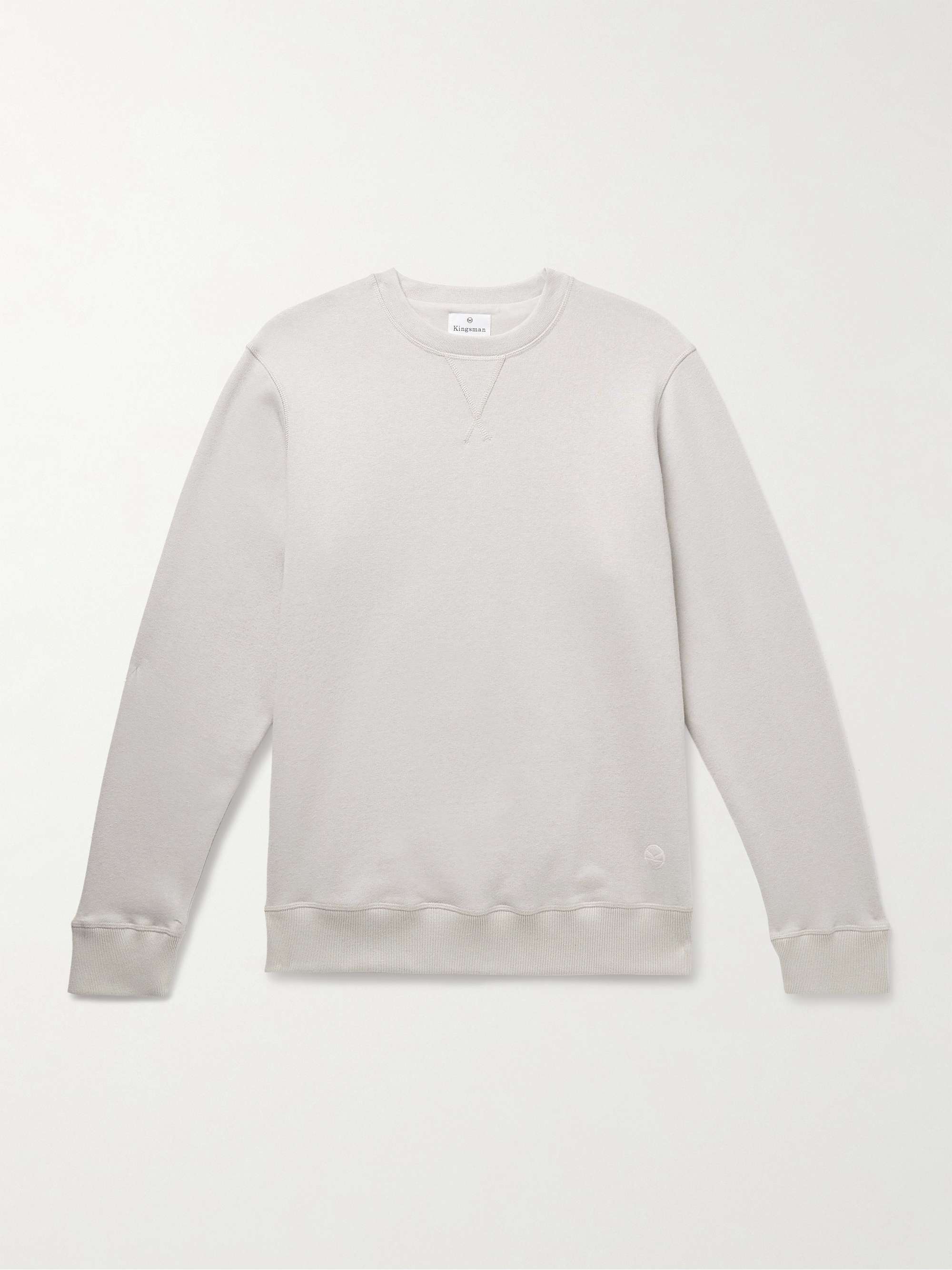 Logo-Embroidered Cotton and Cashmere-Blend Jersey Sweatshirt view