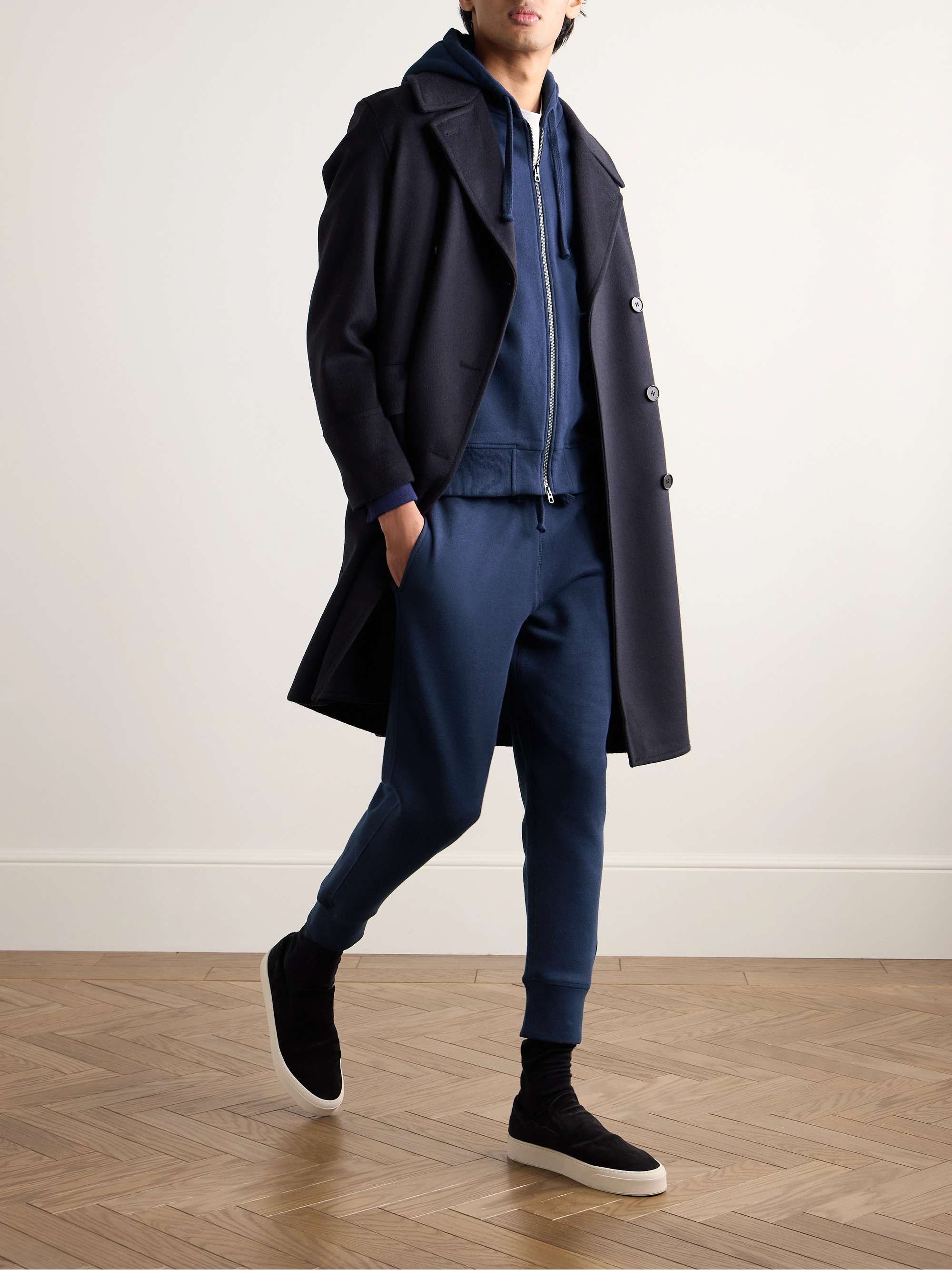 Tapered Cotton and Cashmere-Blend Jersey Sweatpants view