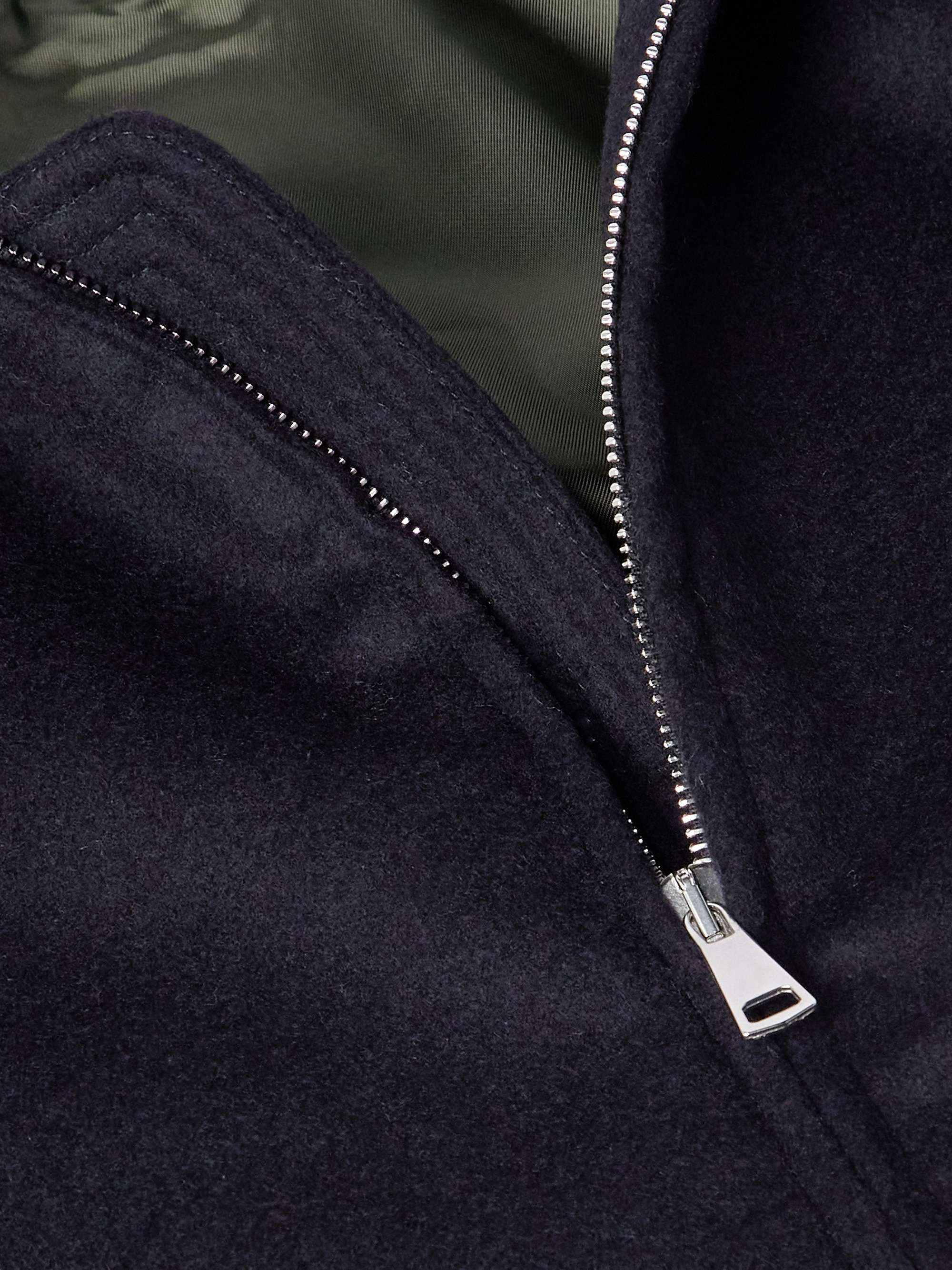 Shearling-Trimmed Wool and Cashmere-Blend Felt Jacket view