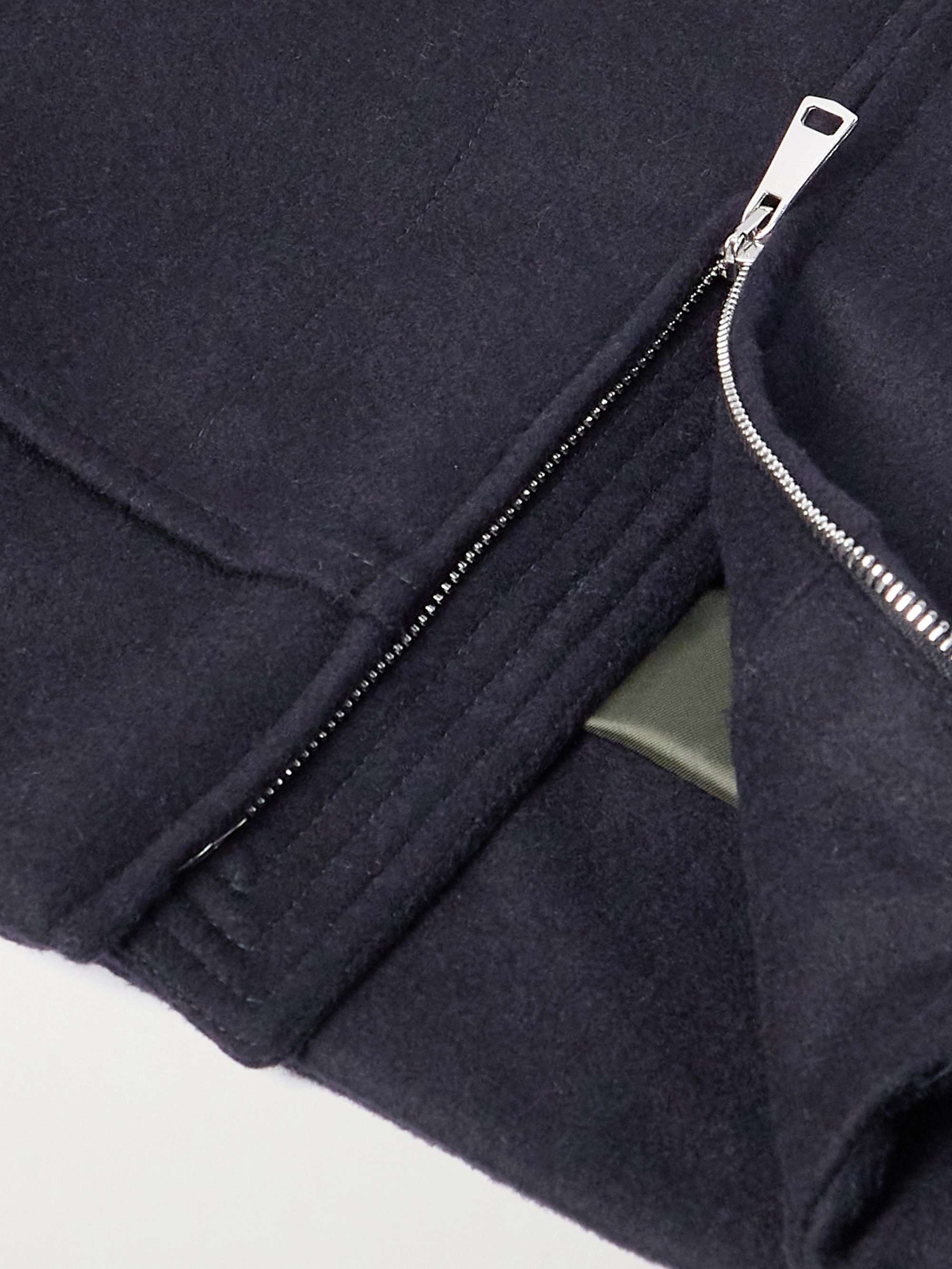 Shearling-Trimmed Wool and Cashmere-Blend Felt Jacket view