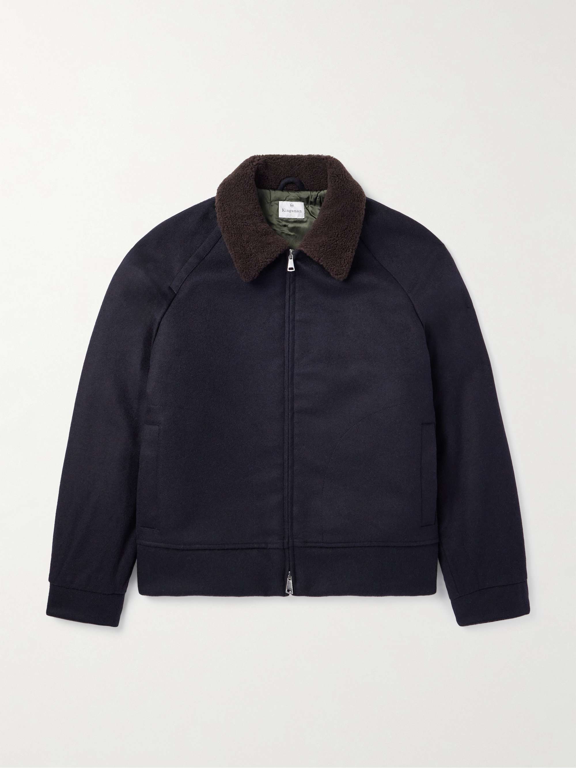 Shearling-Trimmed Wool and Cashmere-Blend Felt Jacket view