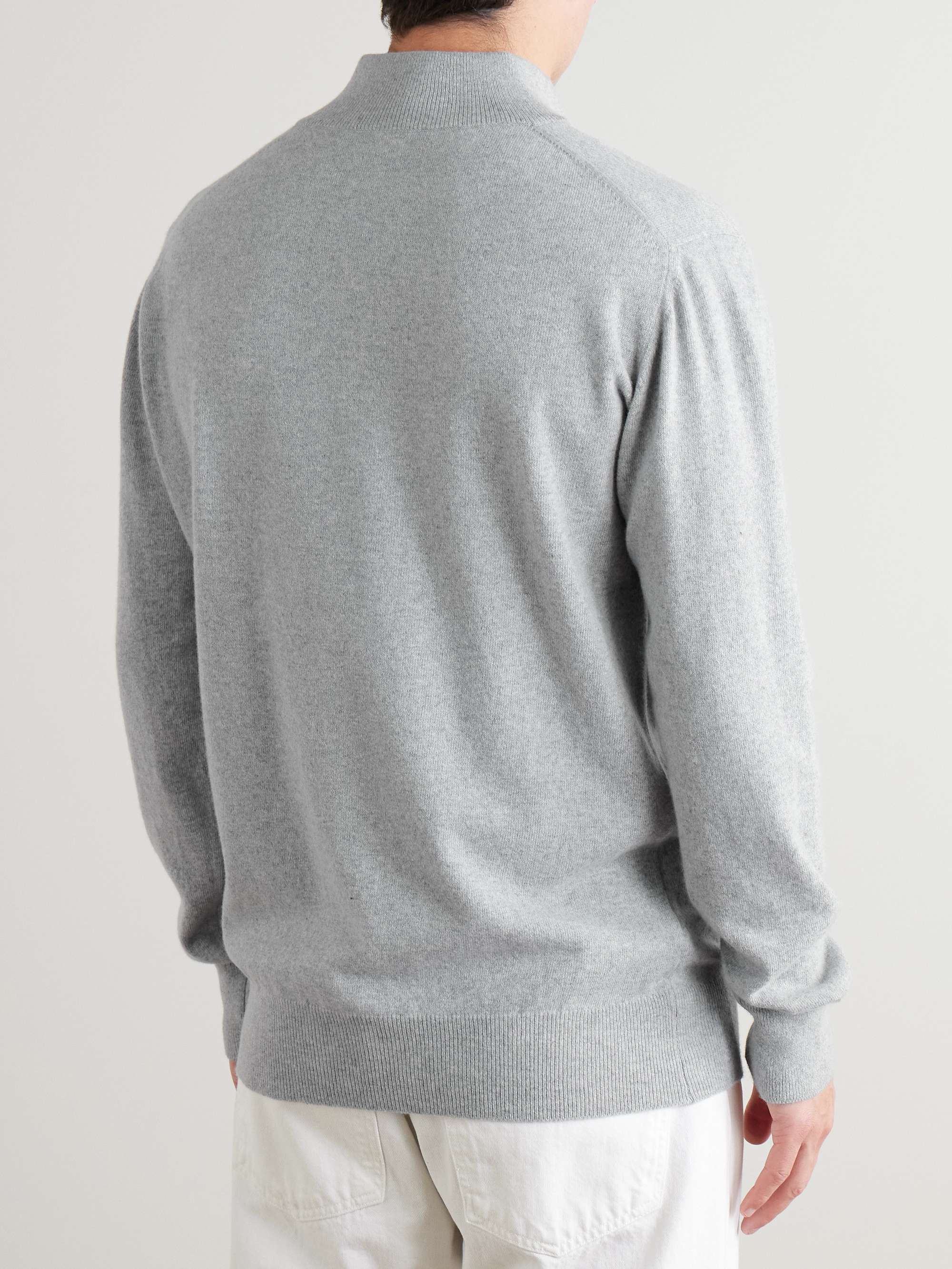 Wade Merino Wool and Cashmere-Blend Half-Zip Sweater view