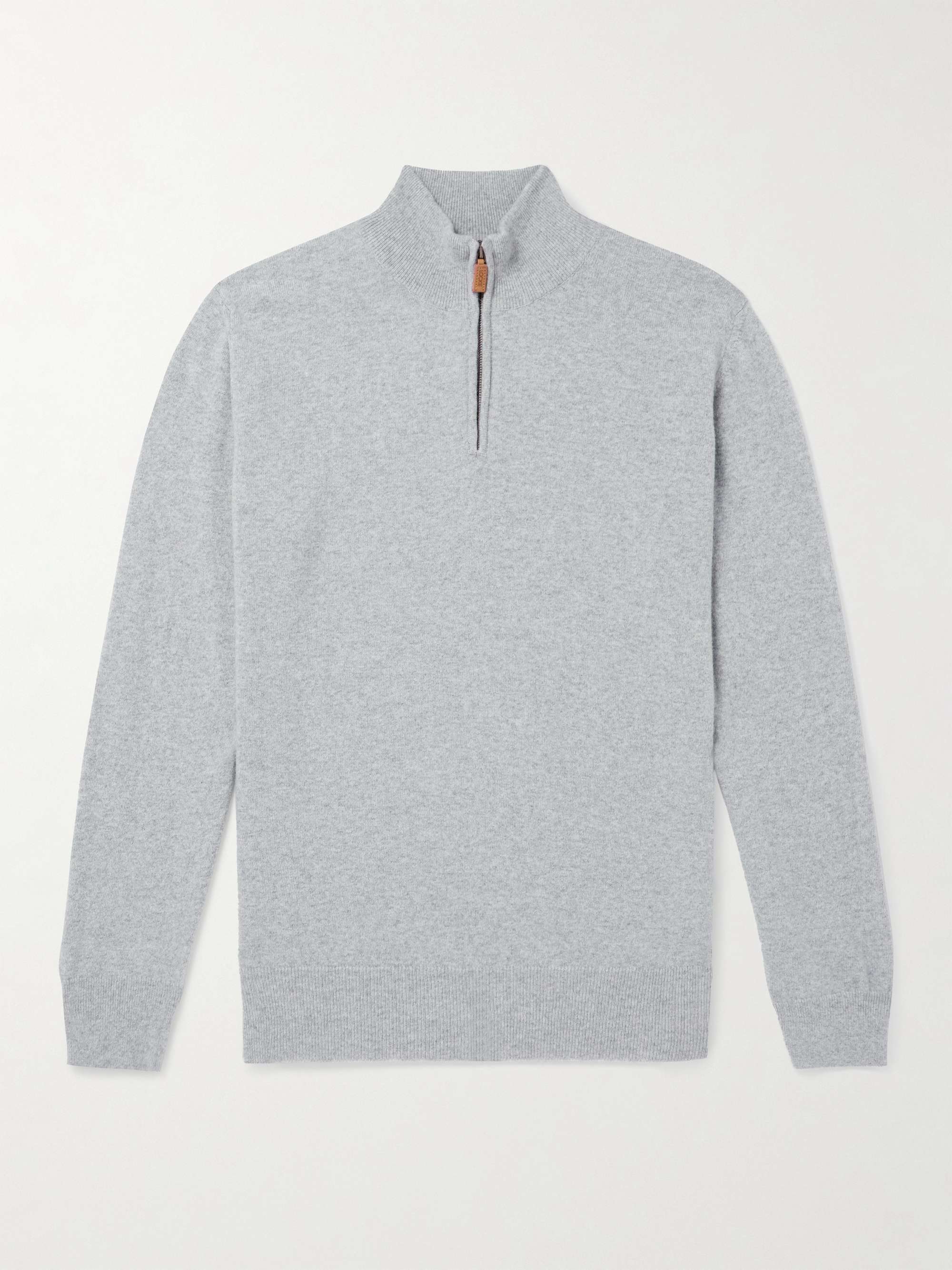 Wade Merino Wool and Cashmere-Blend Half-Zip Sweater view