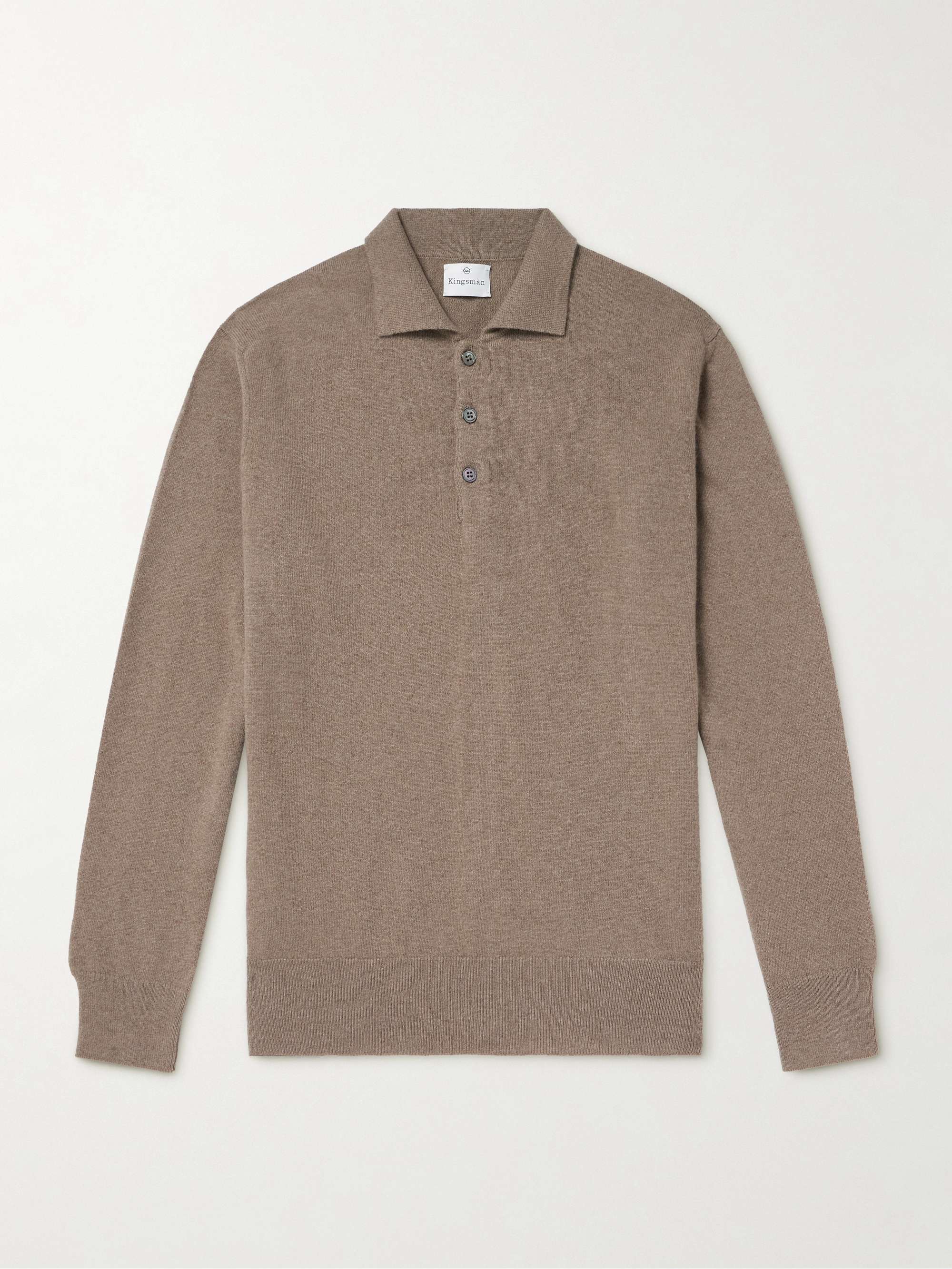 Wade Merino Wool and Cashmere-Blend Polo Shirt view