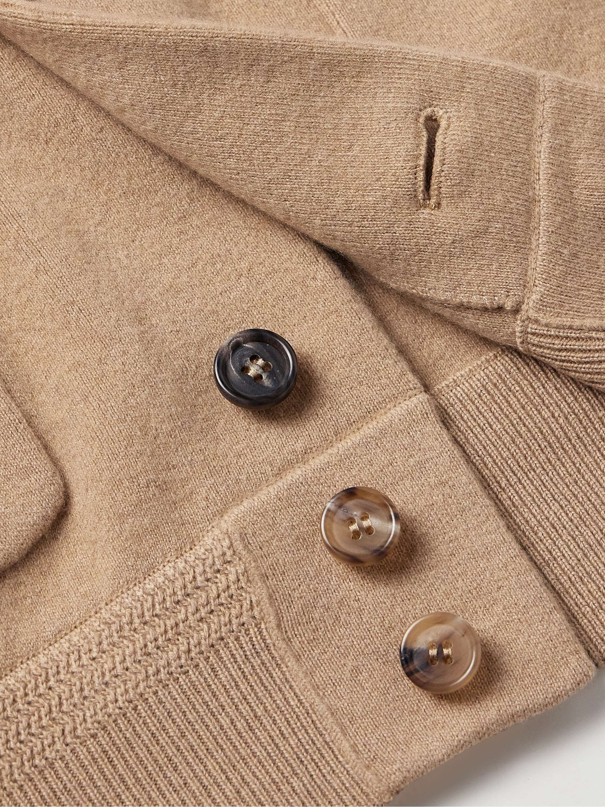 Boiled Wool and Cashmere-Blend Cardigan view