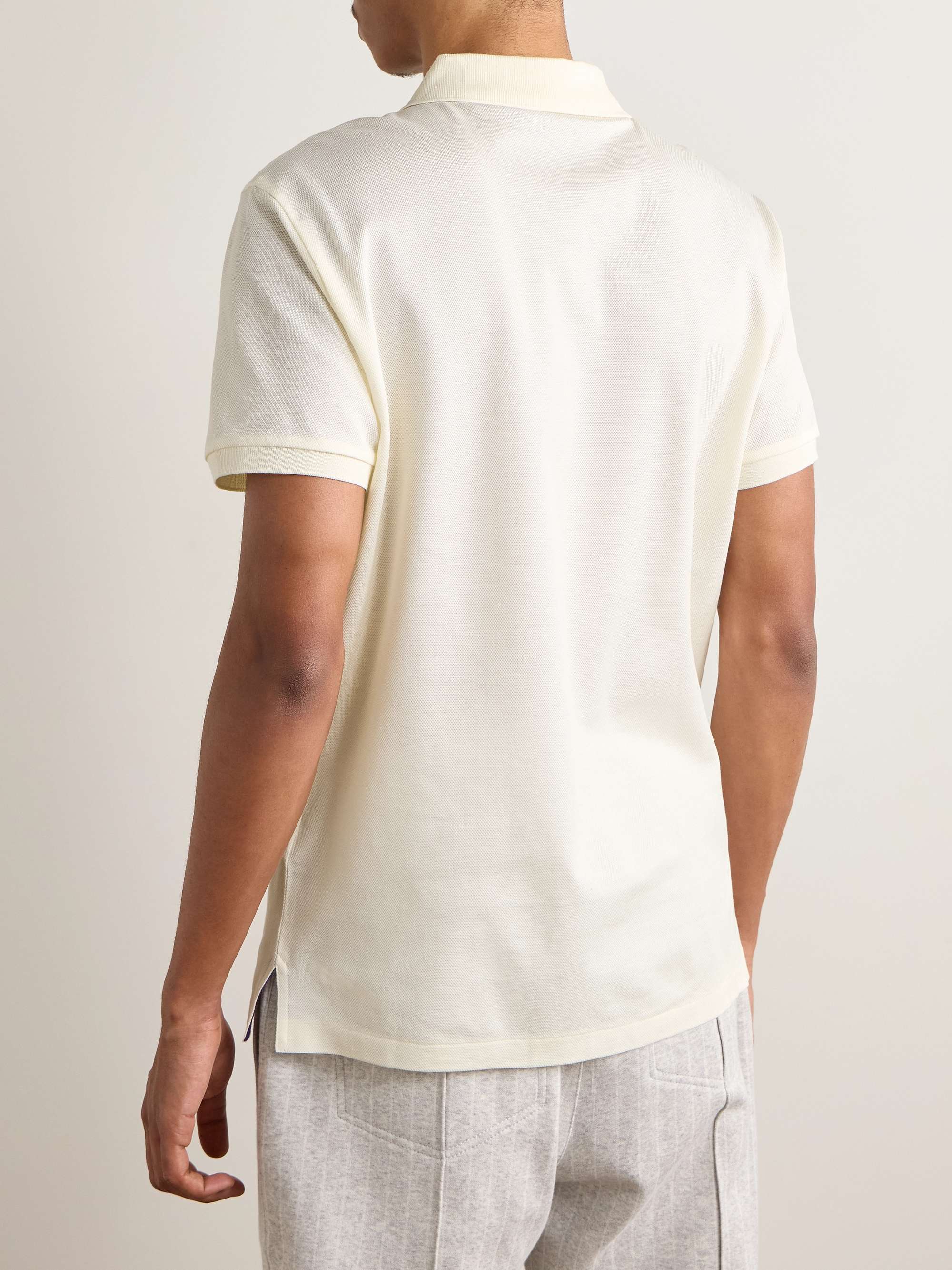 Logo-Embroidered Cotton-Piqué Polo Shirt view