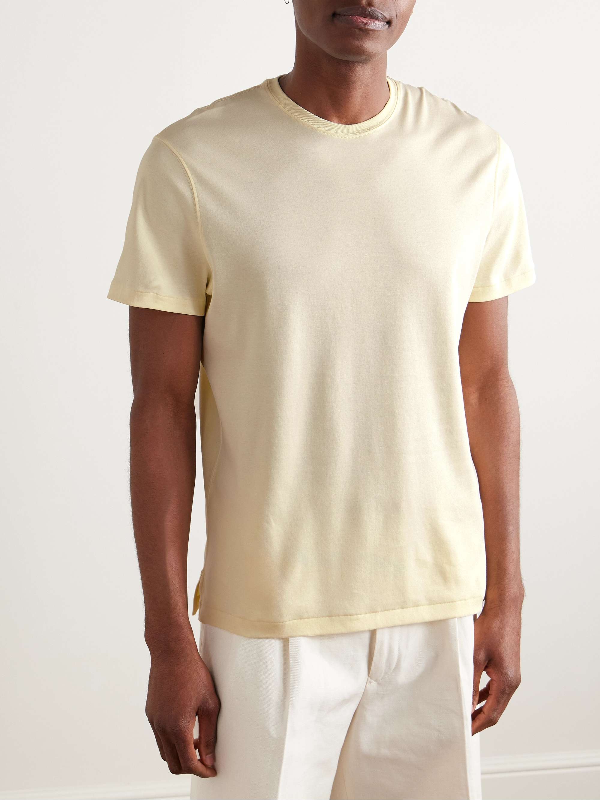 Slim-Fit Cotton-Interlock T-Shirt view