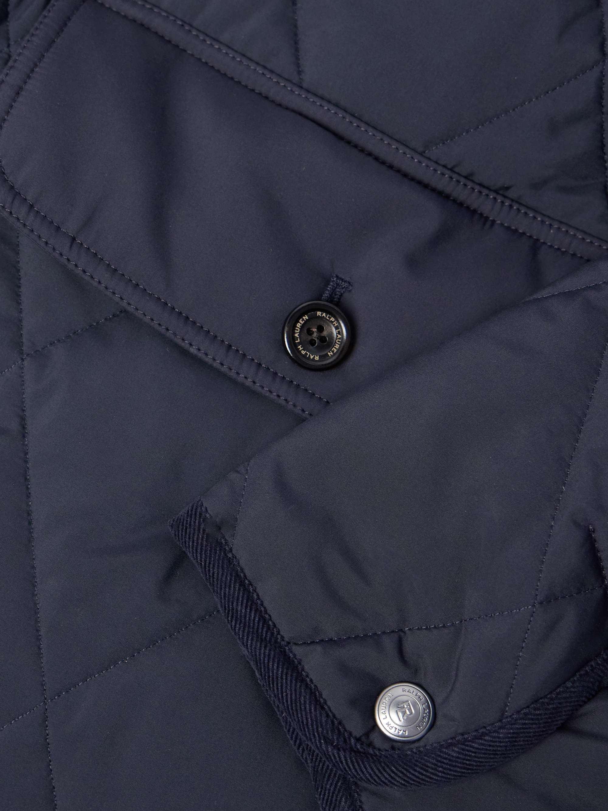 Carleton Corduroy and Suede-Trimmed Quilted Shell Down Jacket view