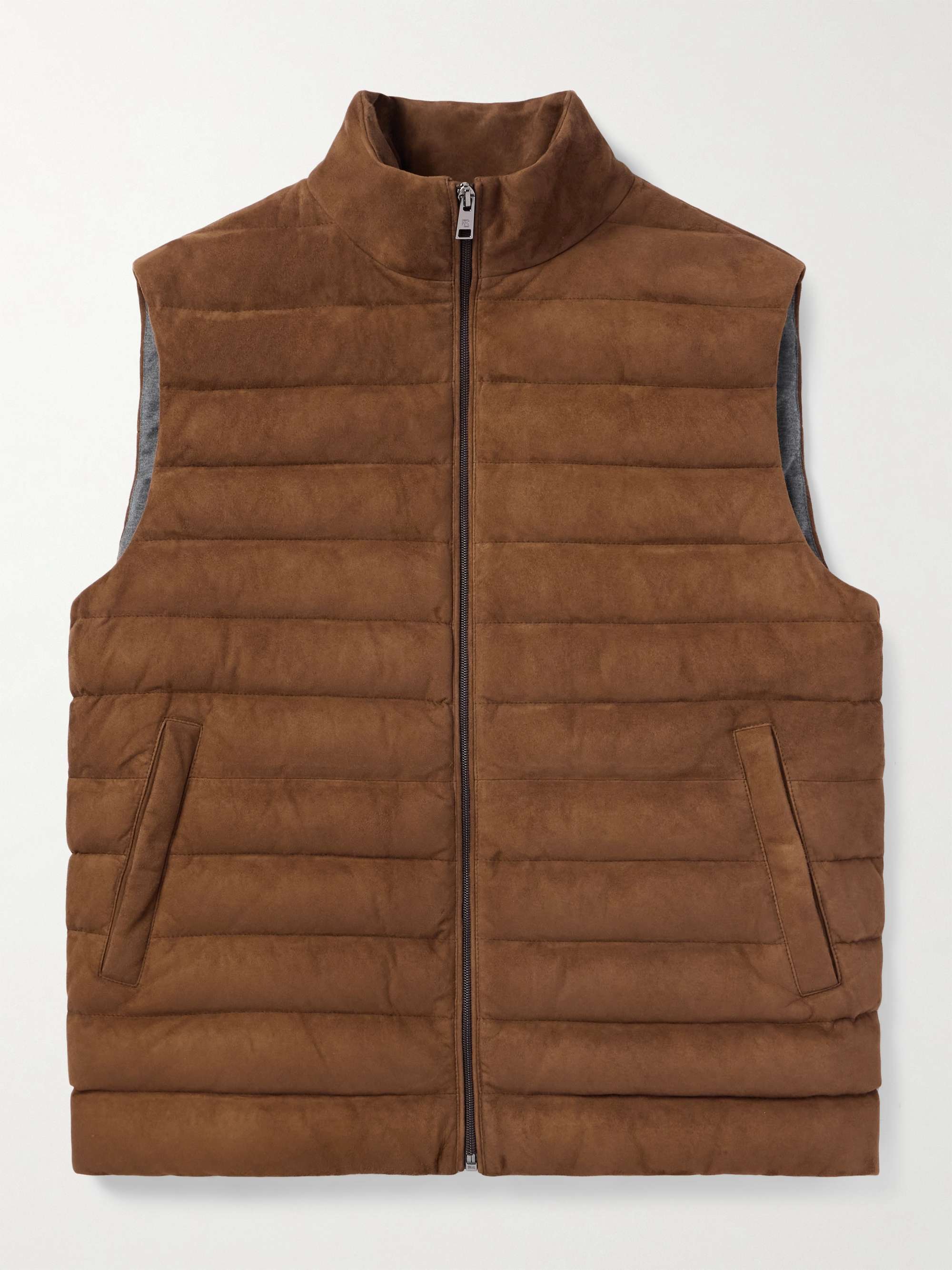 Hoffman Quilted Suede Down Gilet view