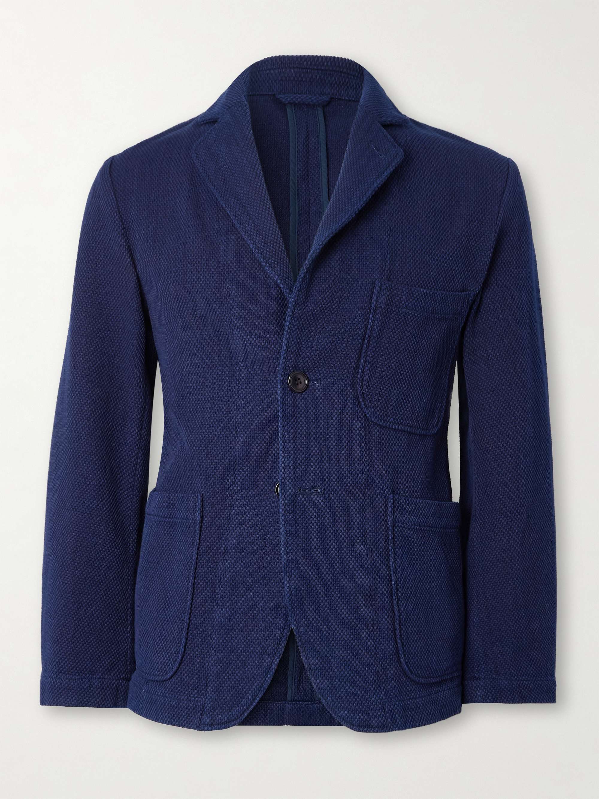 Sashiko Indigo-Dyed Cotton Suit Jacket view
