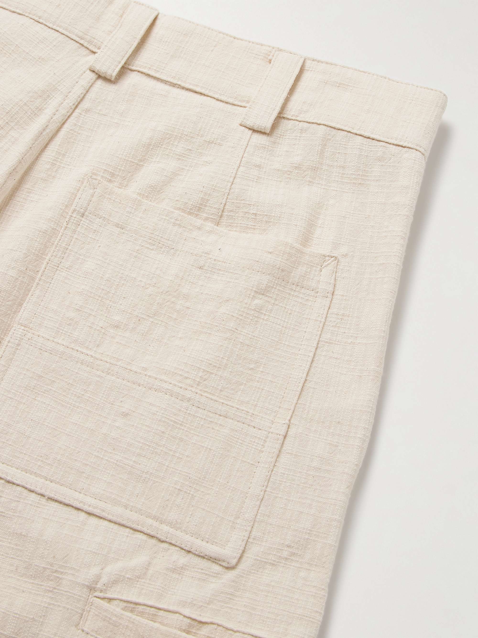 Garden Straight-Leg Slub Cotton-Canvas Trousers view
