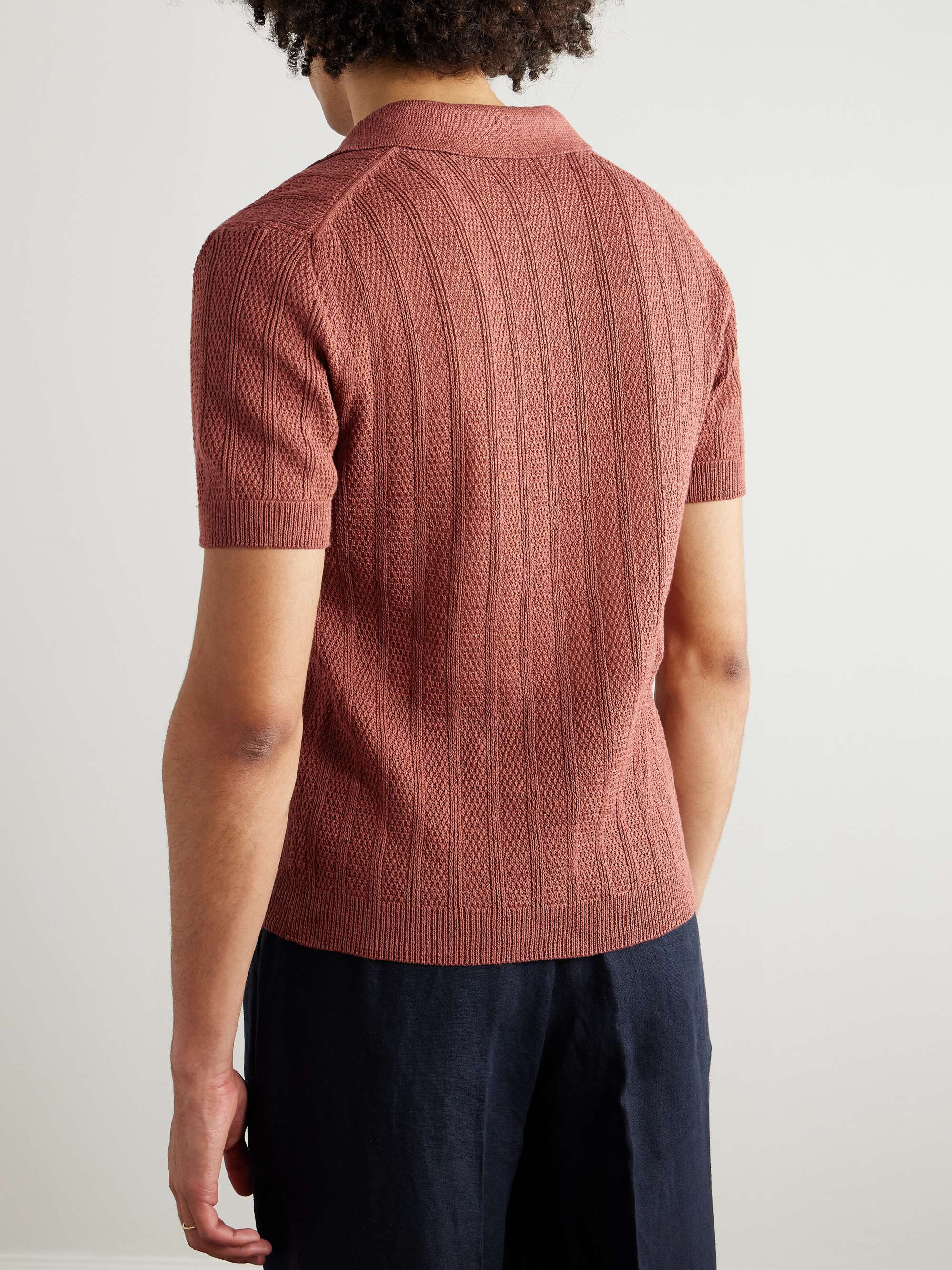 Fabien Linen and Cotton-Blend Polo Shirt view