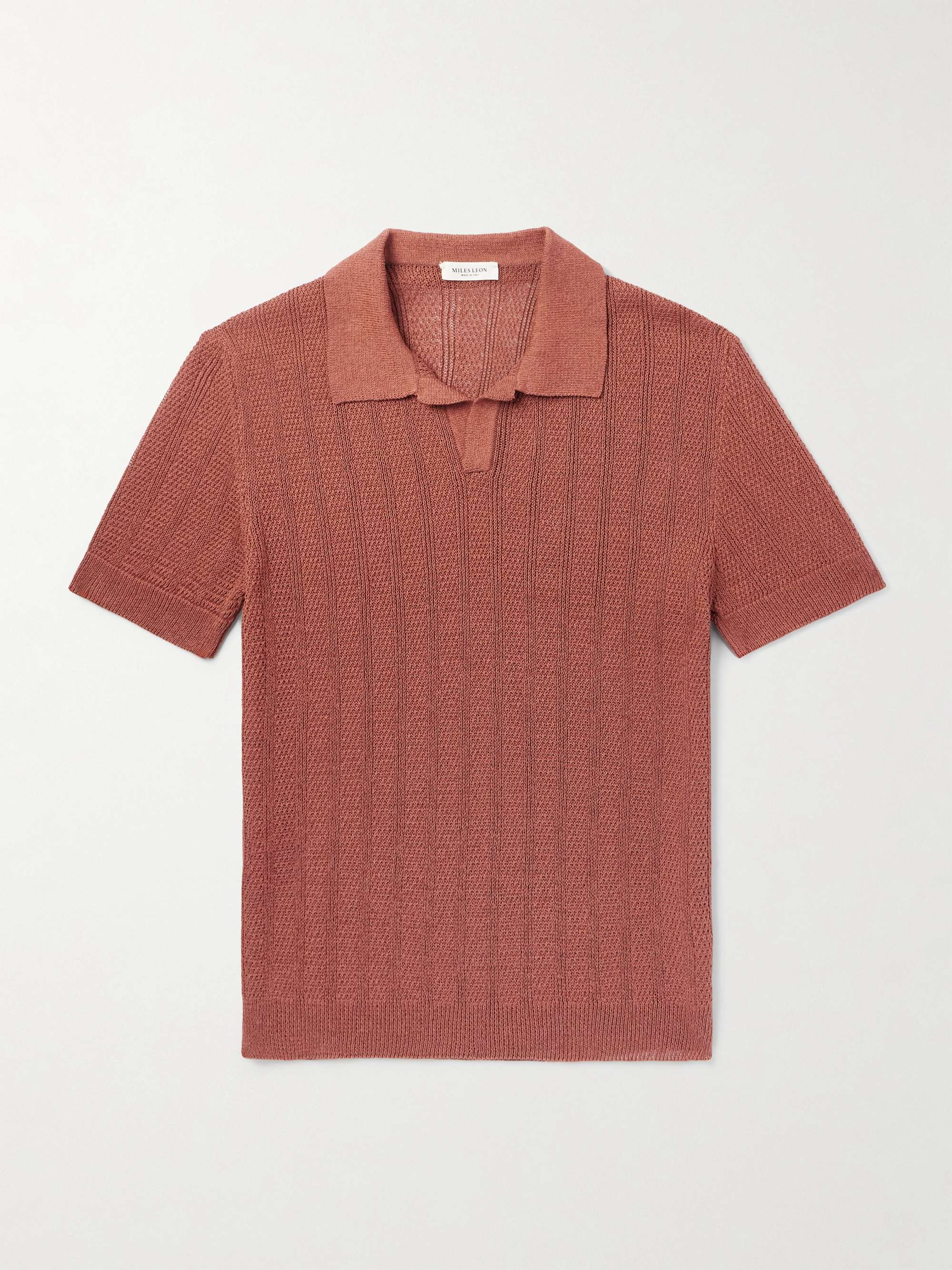 Fabien Linen and Cotton-Blend Polo Shirt view
