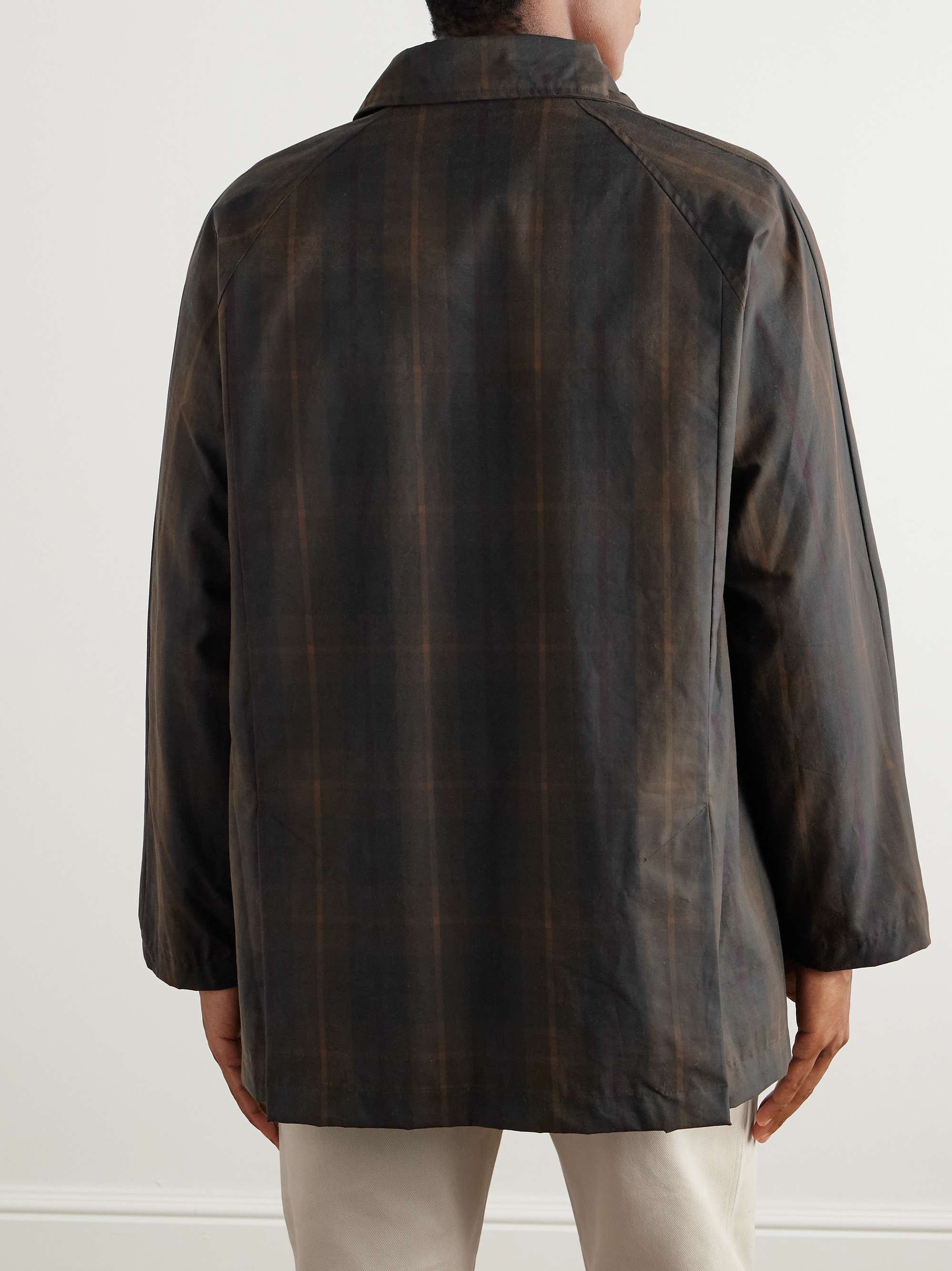 Forest Checked Waxed Cotton-Canvas Jacket view