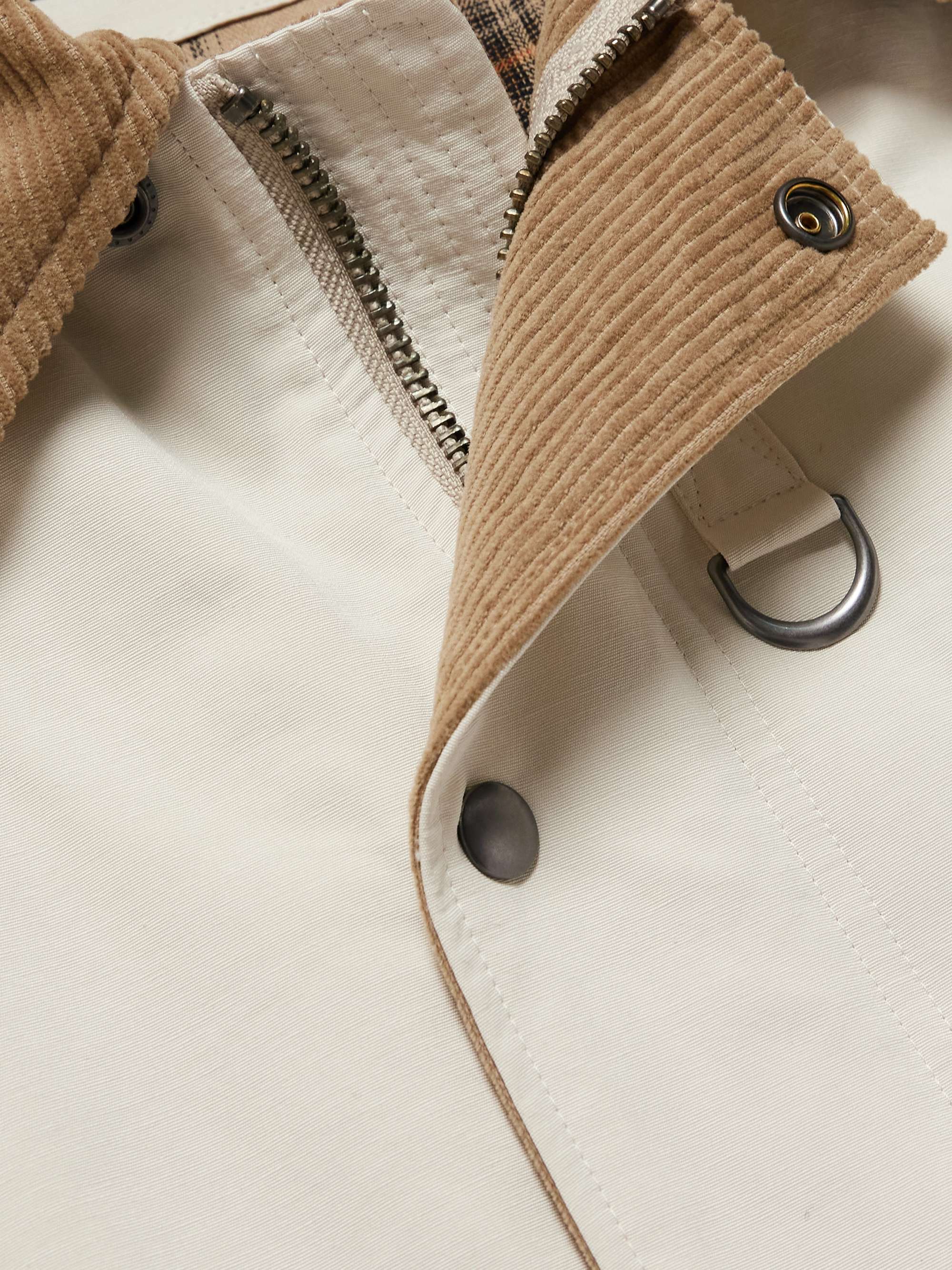 Corduroy-Trimmed Cotton-Blend Jacket view