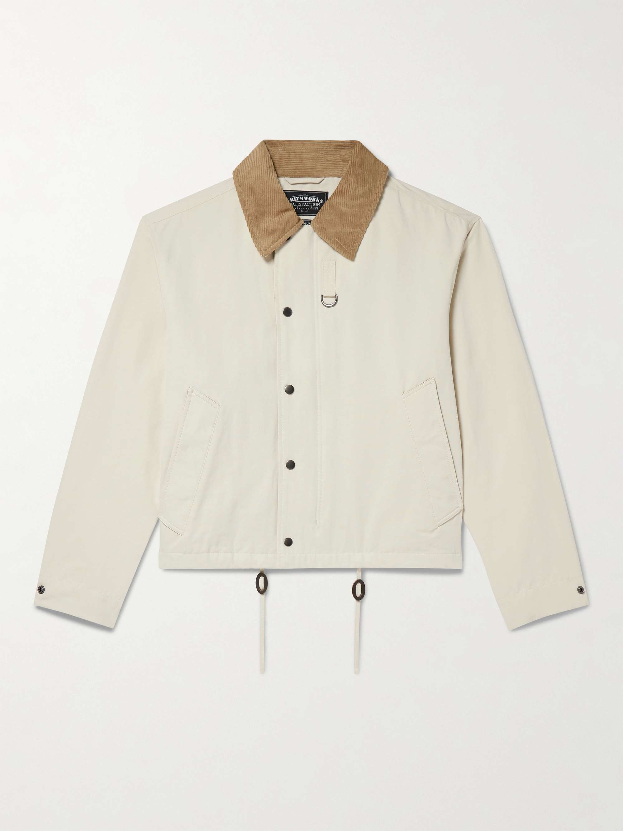 Corduroy-Trimmed Cotton-Blend Jacket view