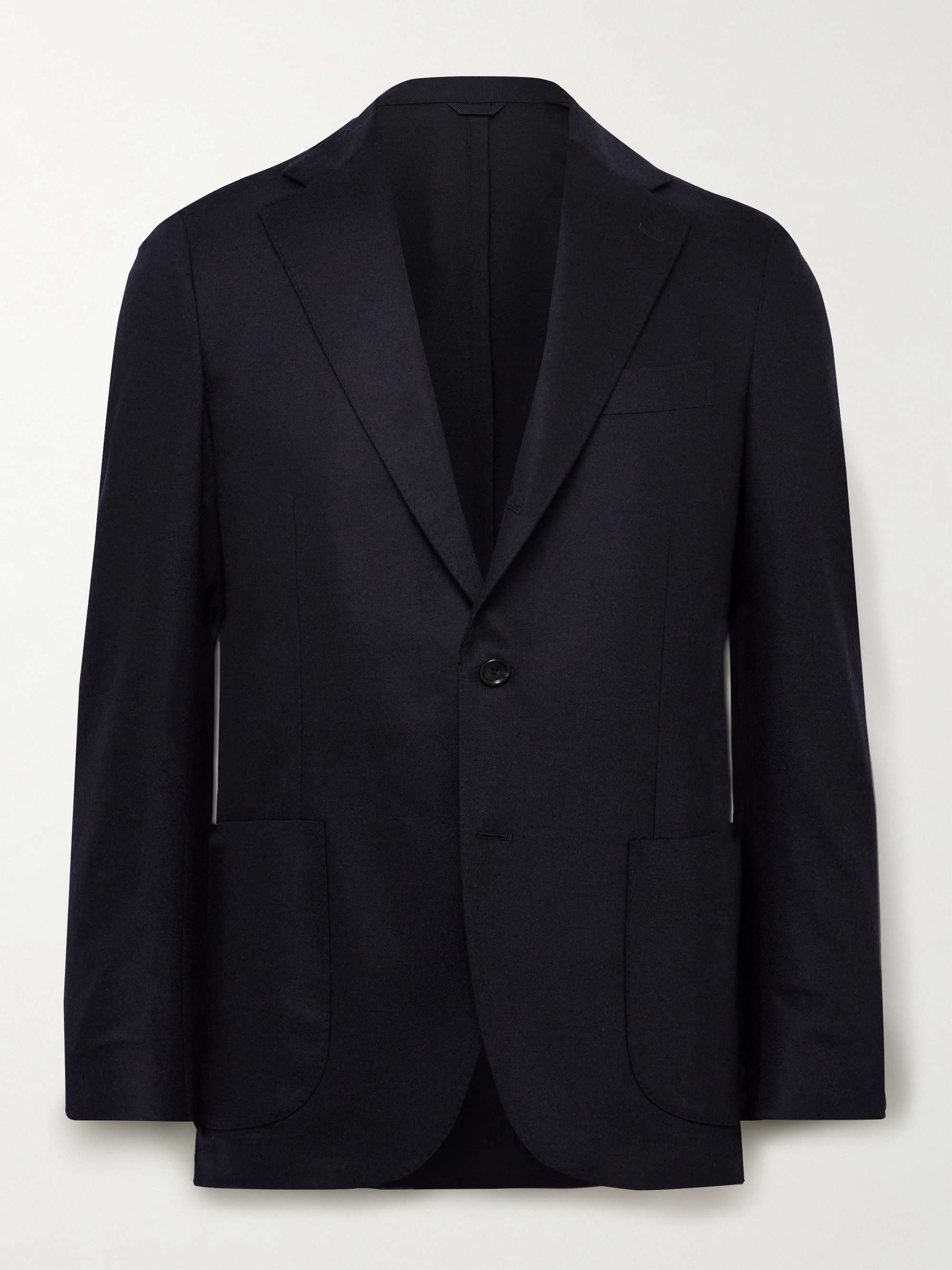 Unstructured Wool-Blend Twill Suit Jacket view