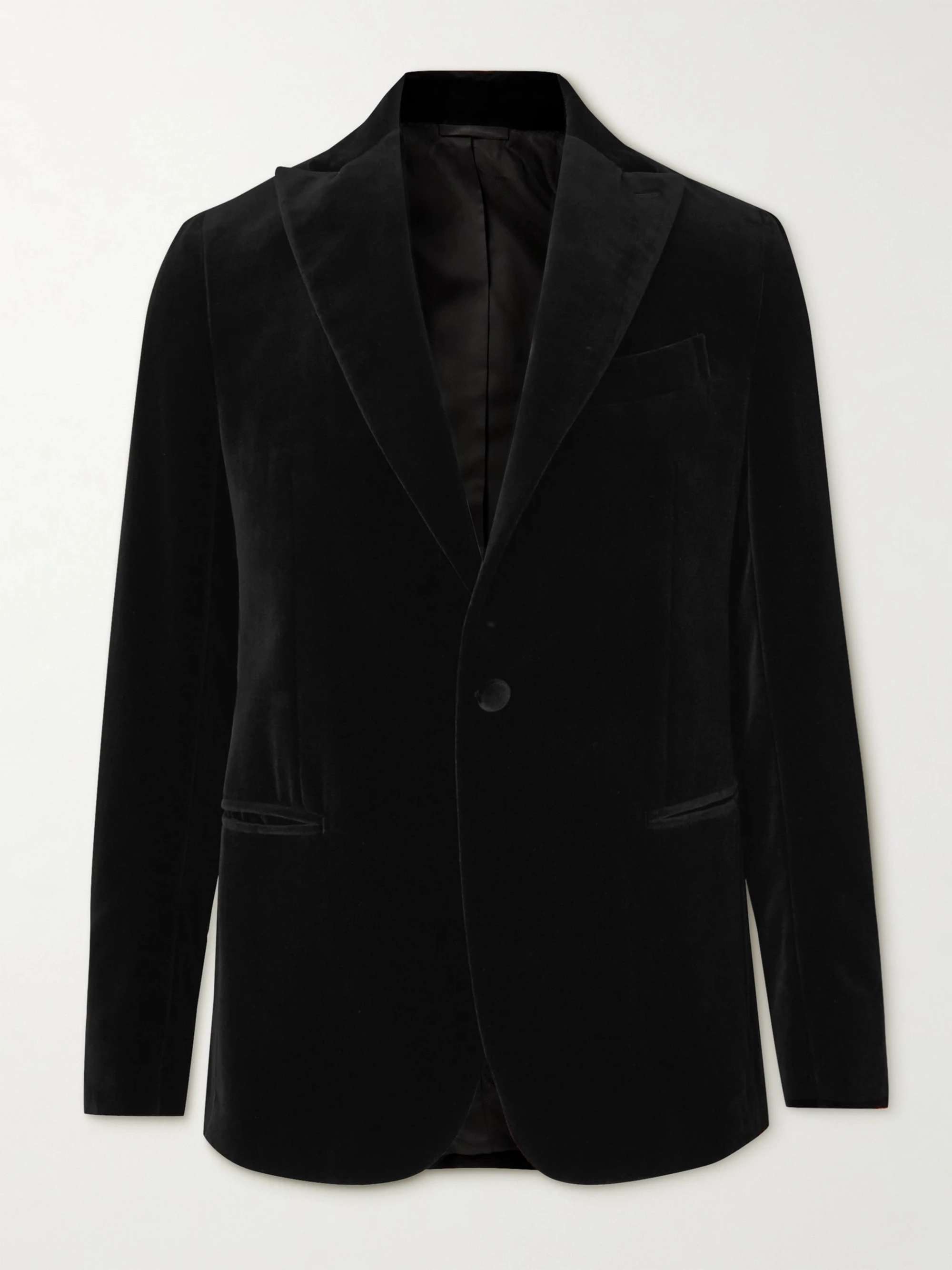 Cotton-Velvet Tuxedo Jacket view
