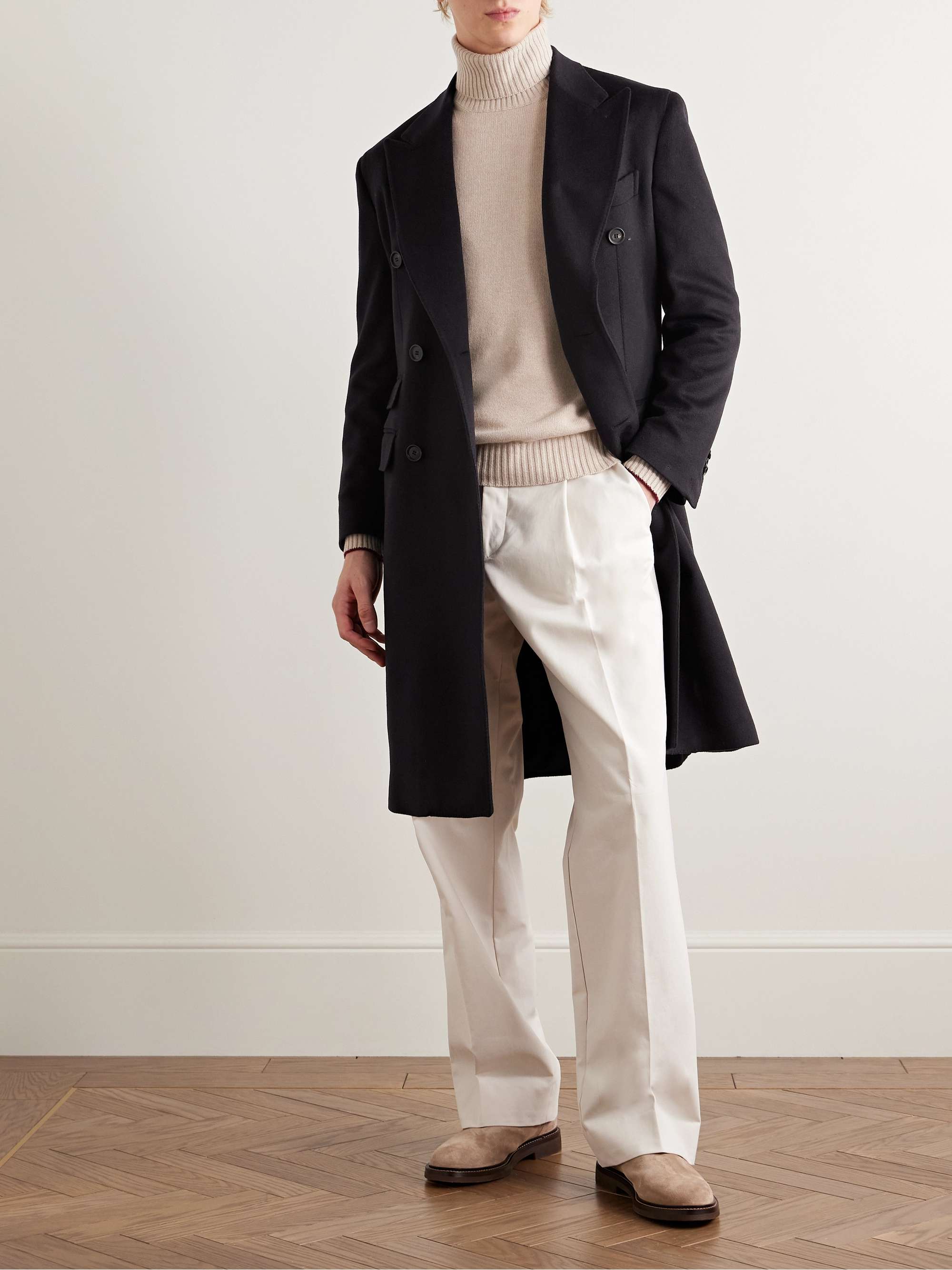 Double-Breasted Cashmere-Felt Overcoat view