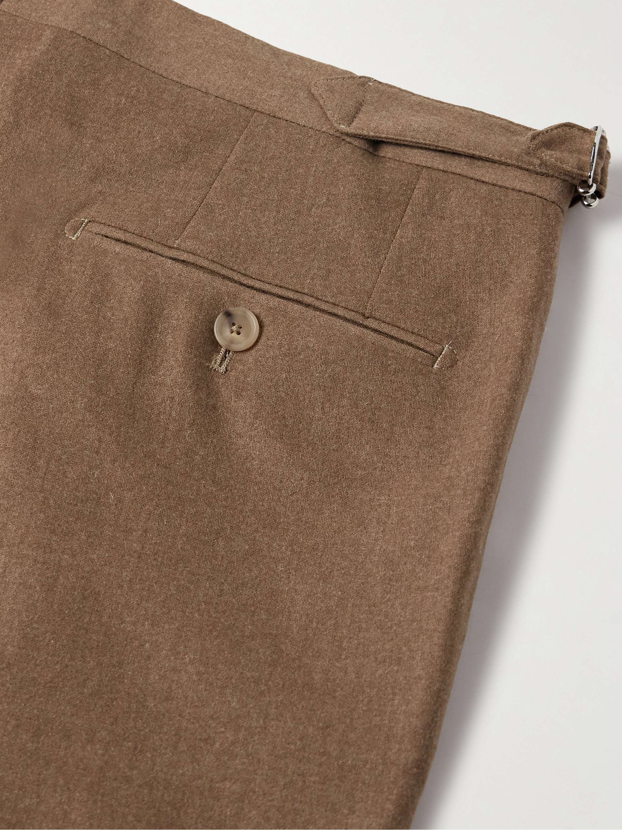 Slim-Fit Pleated Wool-Blend Suit Trousers view