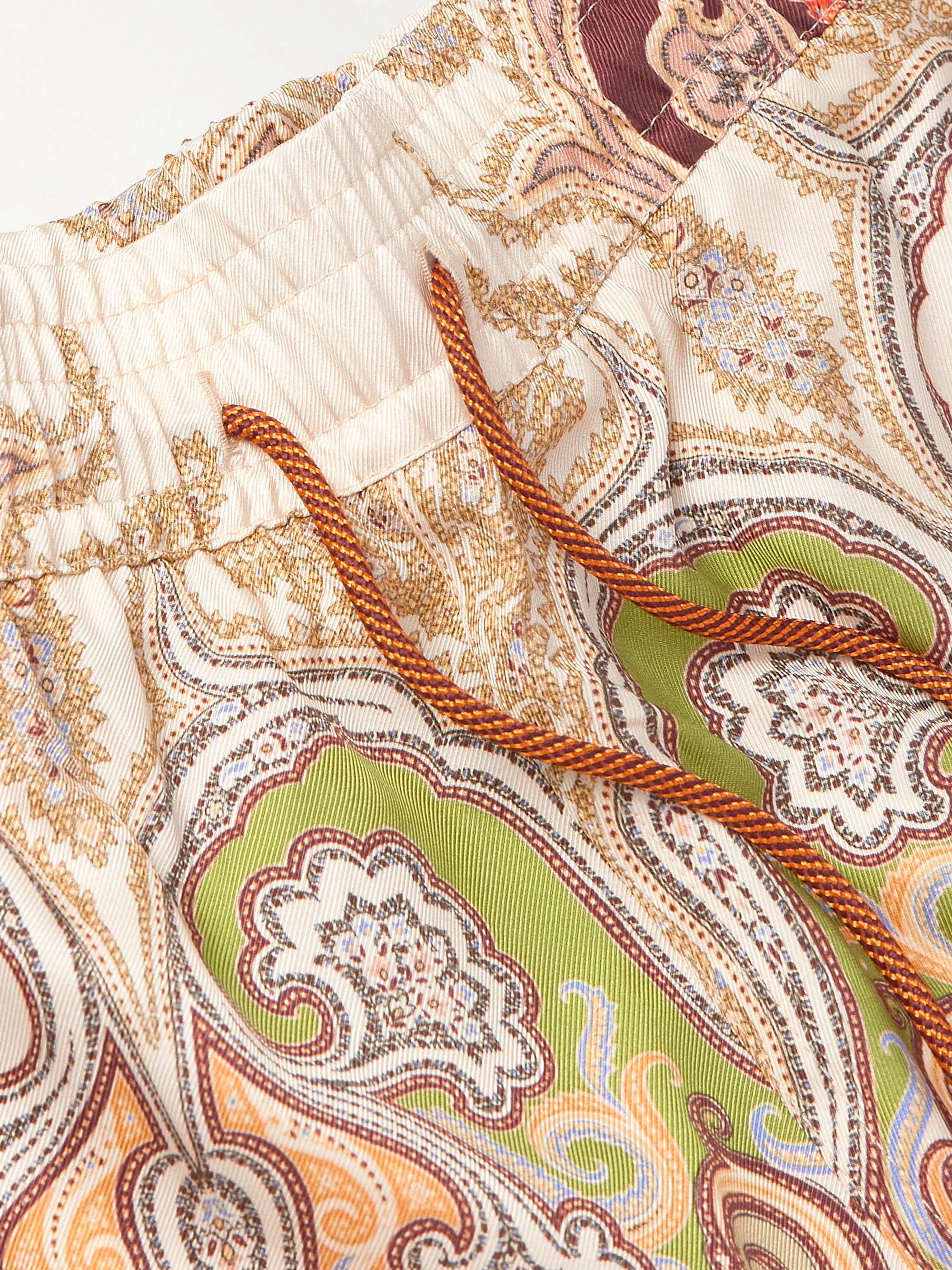 Straight-Leg Mid-Length Paisley-Print Swim Shorts view