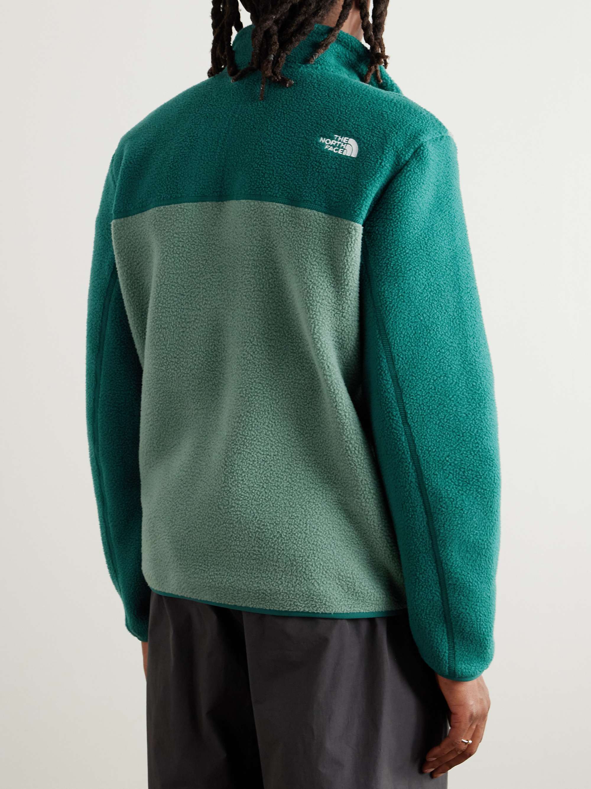 Yumiori Logo-Embroidered Colour-Block Fleece Half-Zip Jacket view