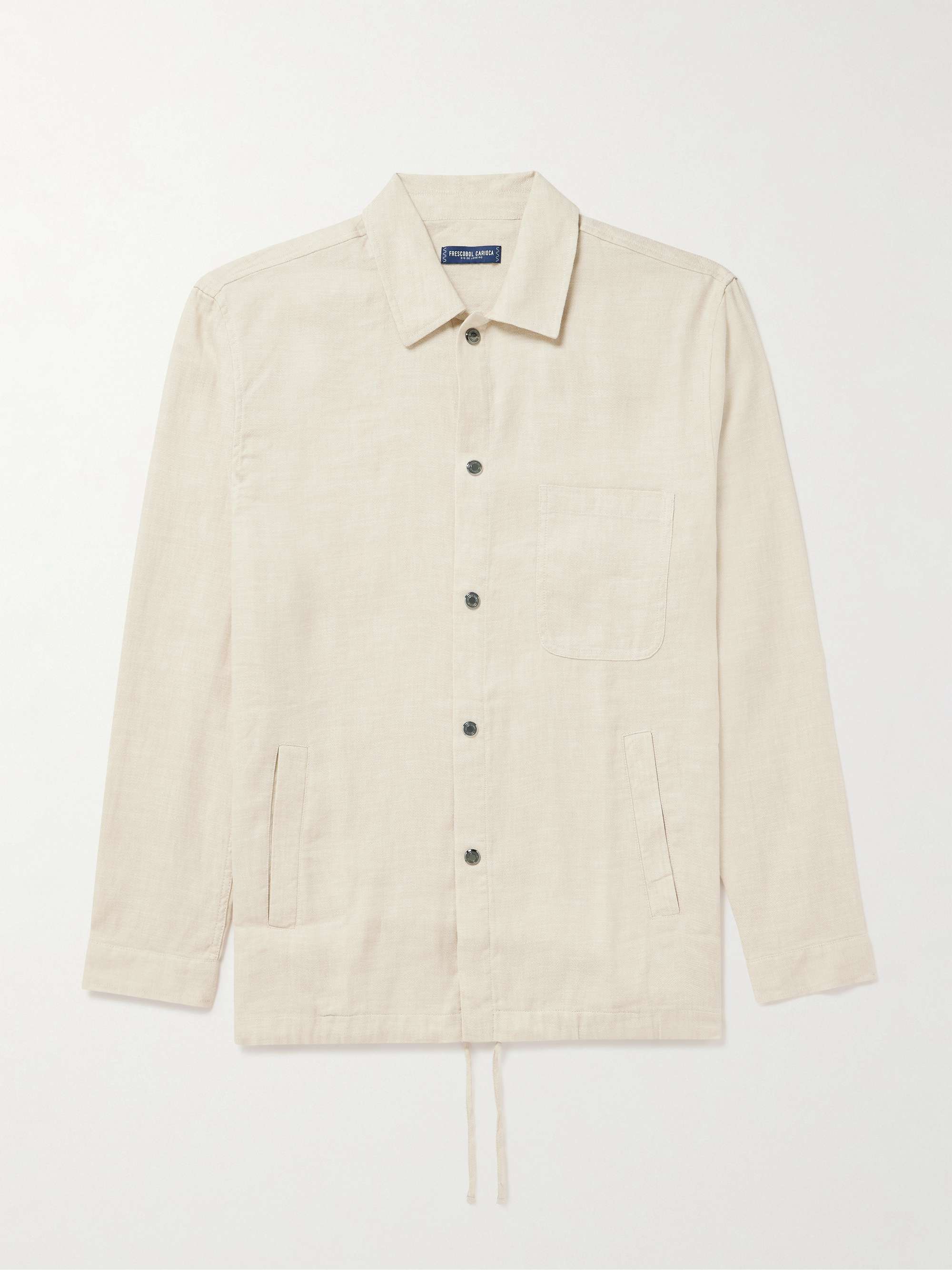 Diego Linen and Cotton-Blend Coach Jacket view