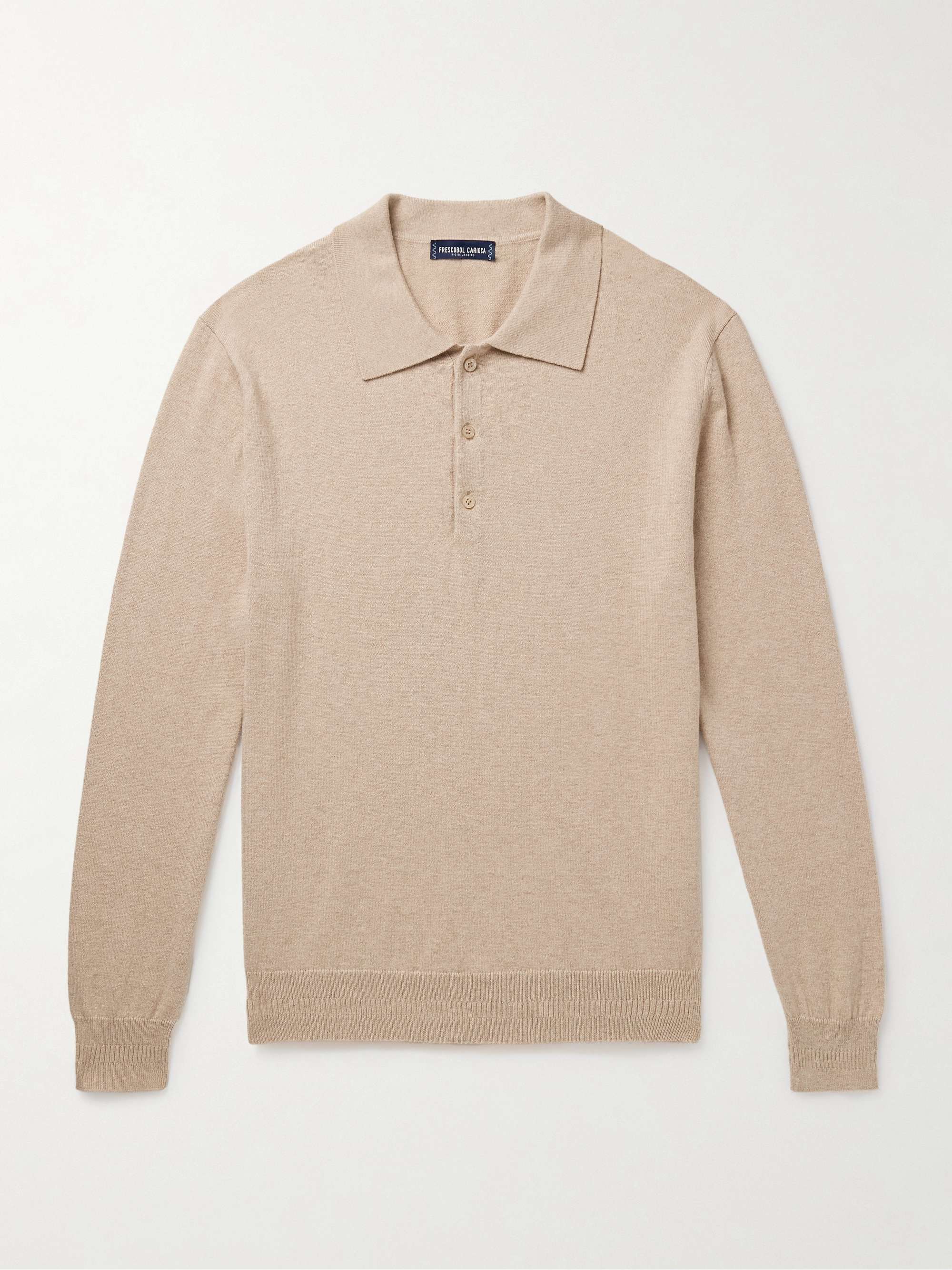 Teo Cotton and Cashmere-Blend Polo Shirt view