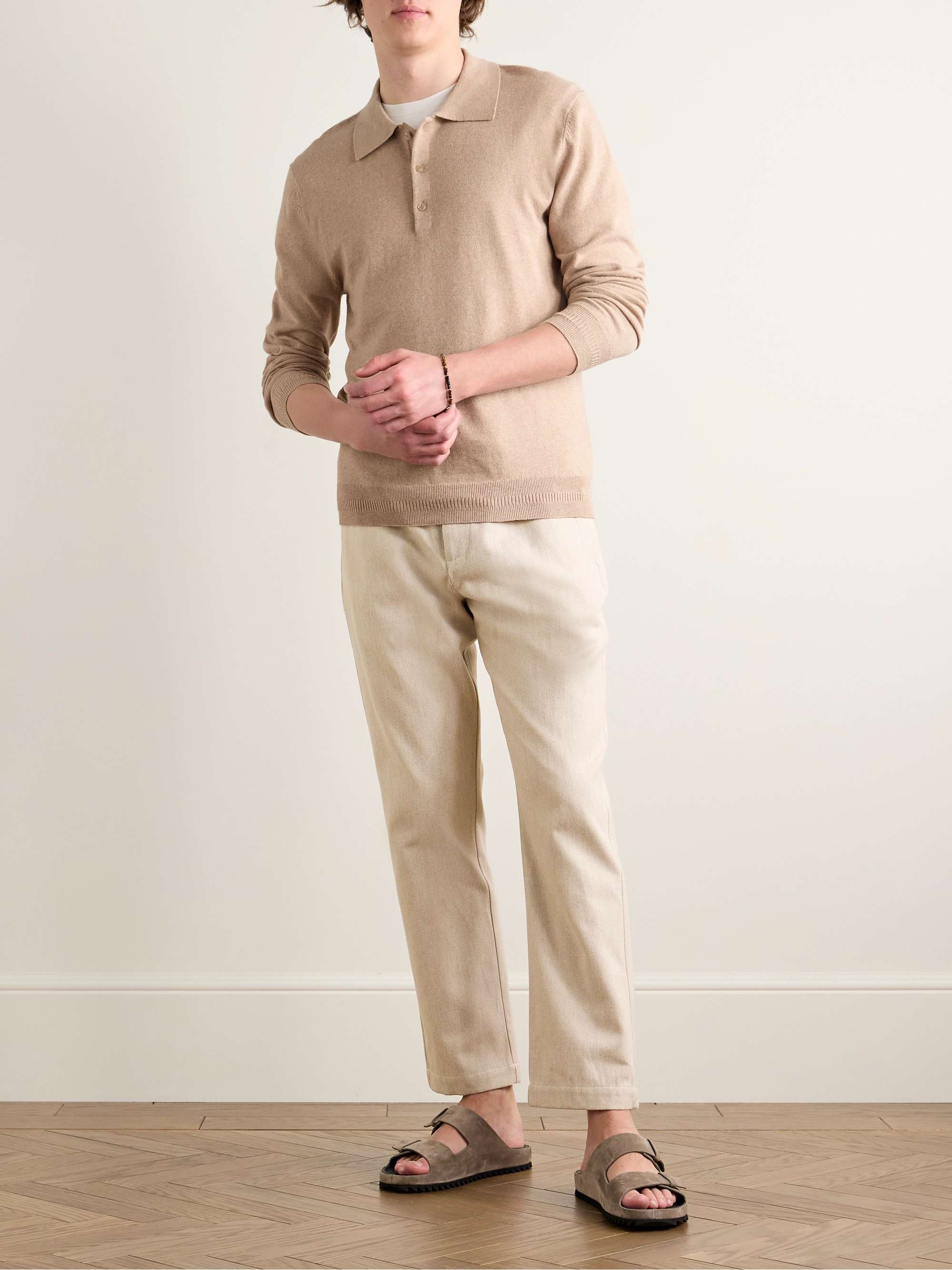 Teo Cotton and Cashmere-Blend Polo Shirt view