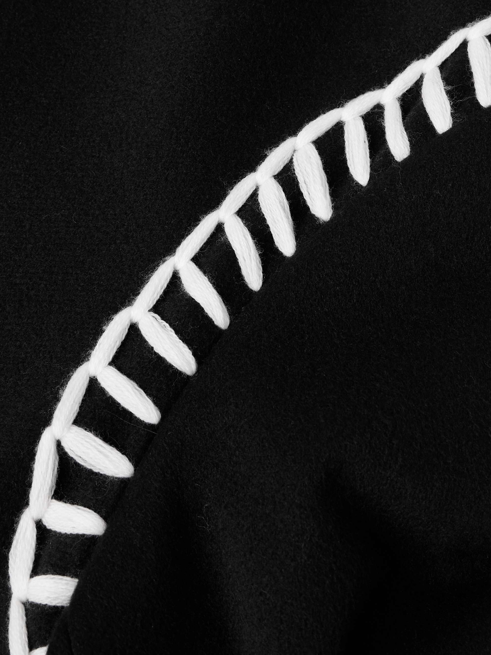 Embroidered Wool Bomber Jacket view