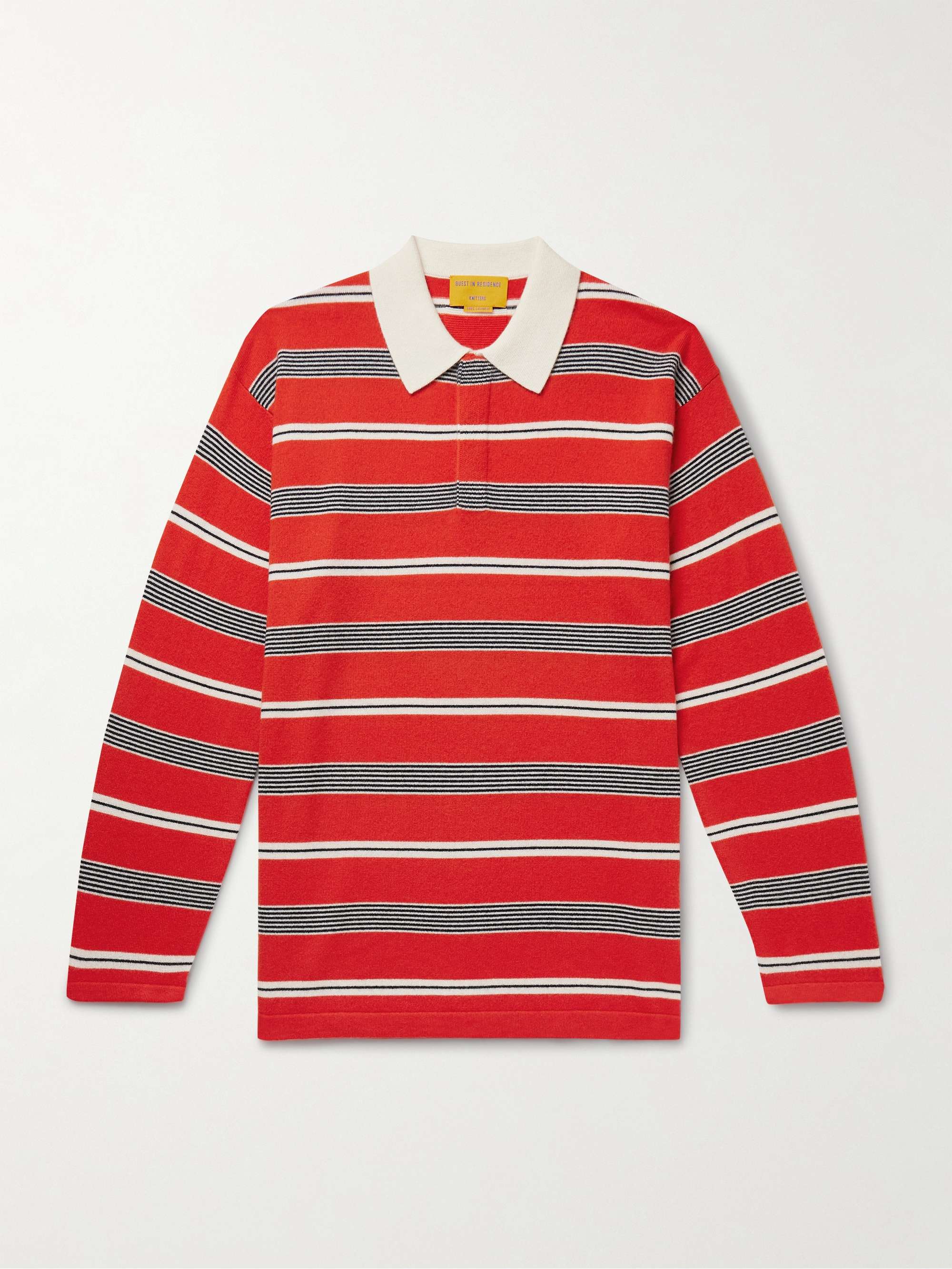 Striped Cashmere Polo Shirt view