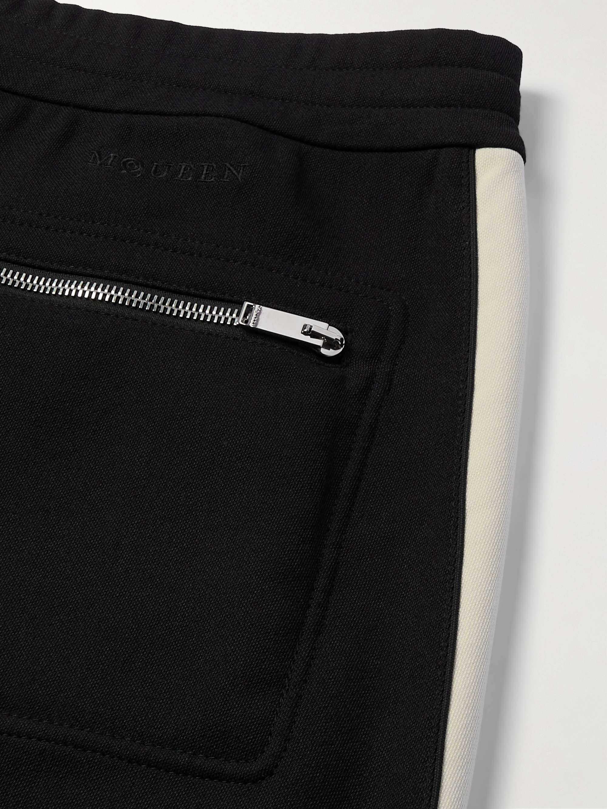 Straight-Leg Logo-Embroidered Two-Tone Twill Track Pants view