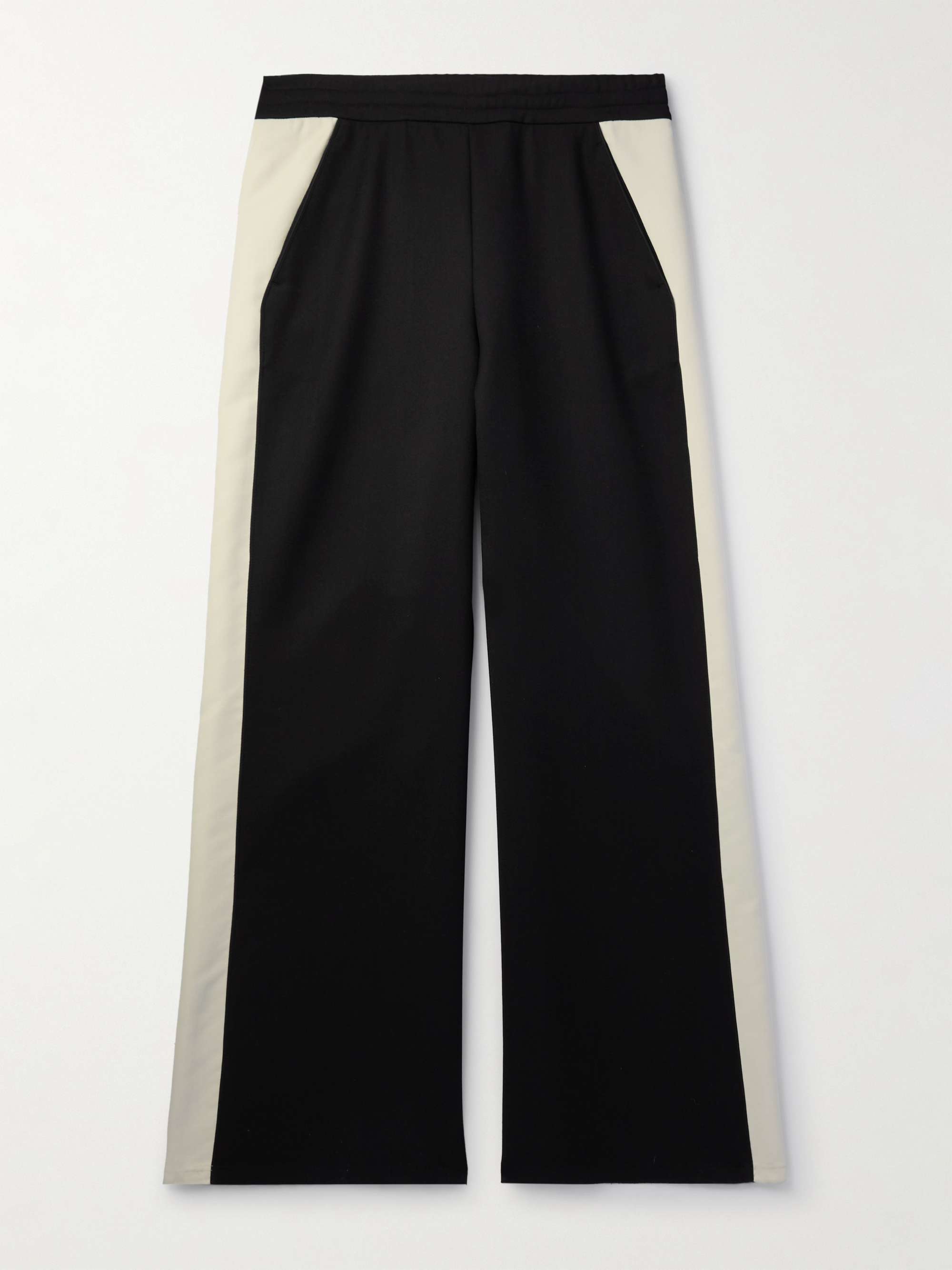 Straight-Leg Logo-Embroidered Two-Tone Twill Track Pants view