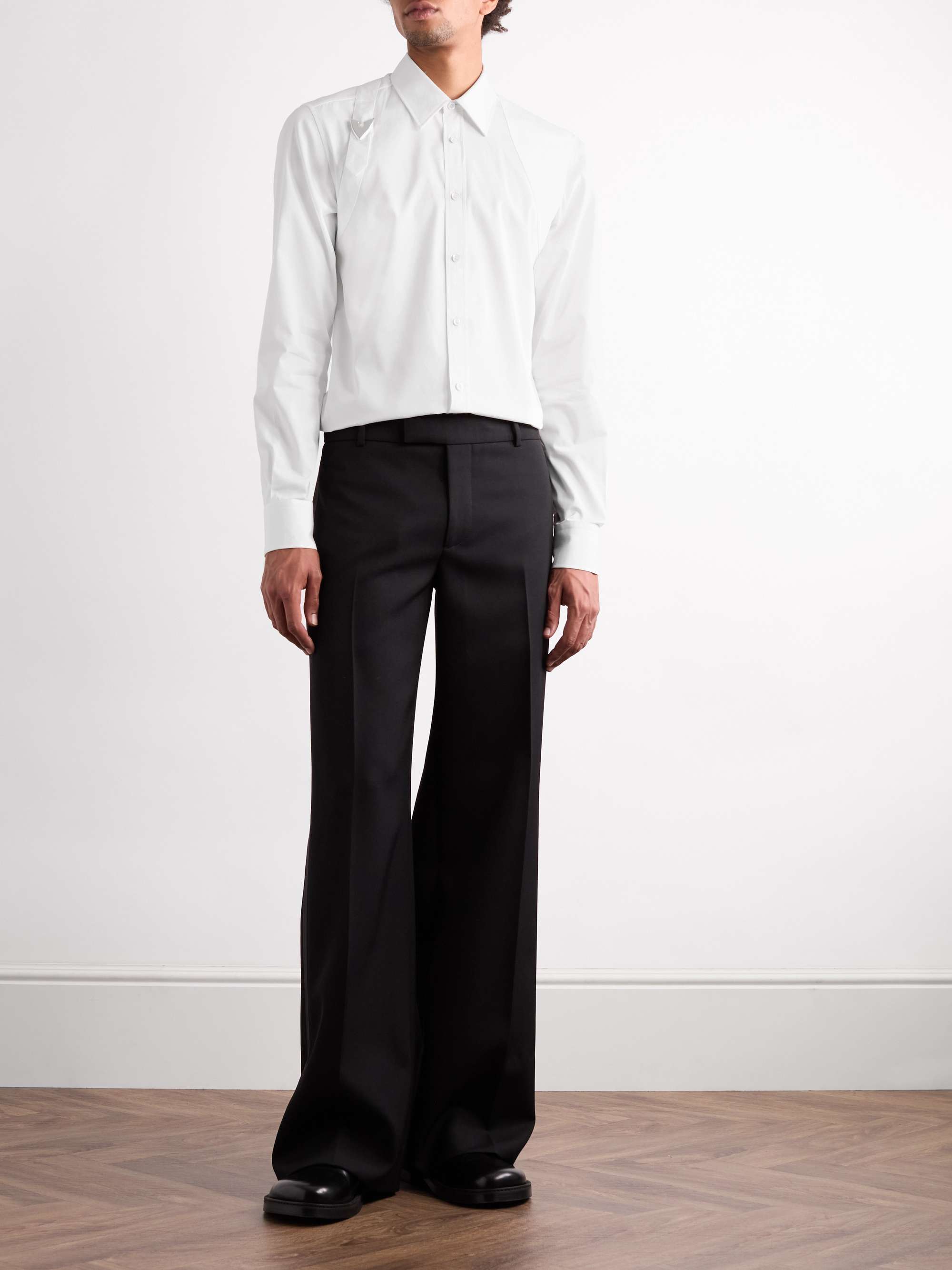 Harness-Detailed Cotton-Poplin Shirt view