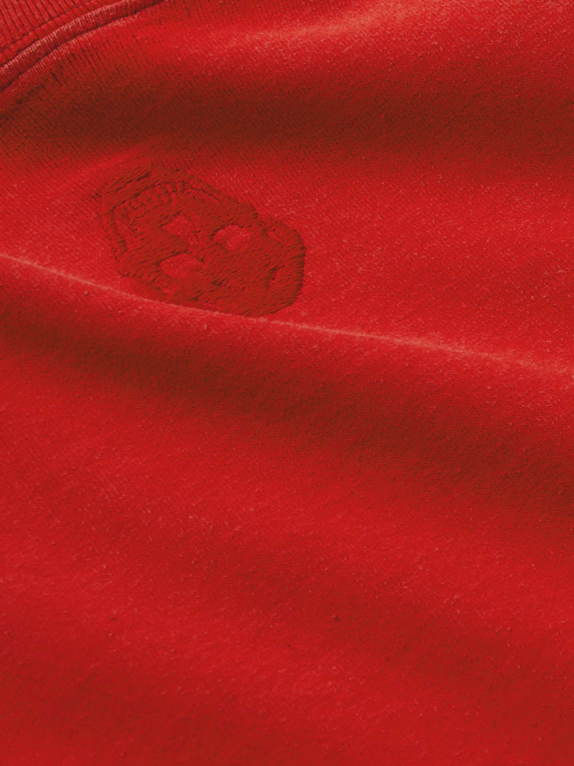 Logo-Embroidered Two-Tone Cotton-Jersey T-Shirt view