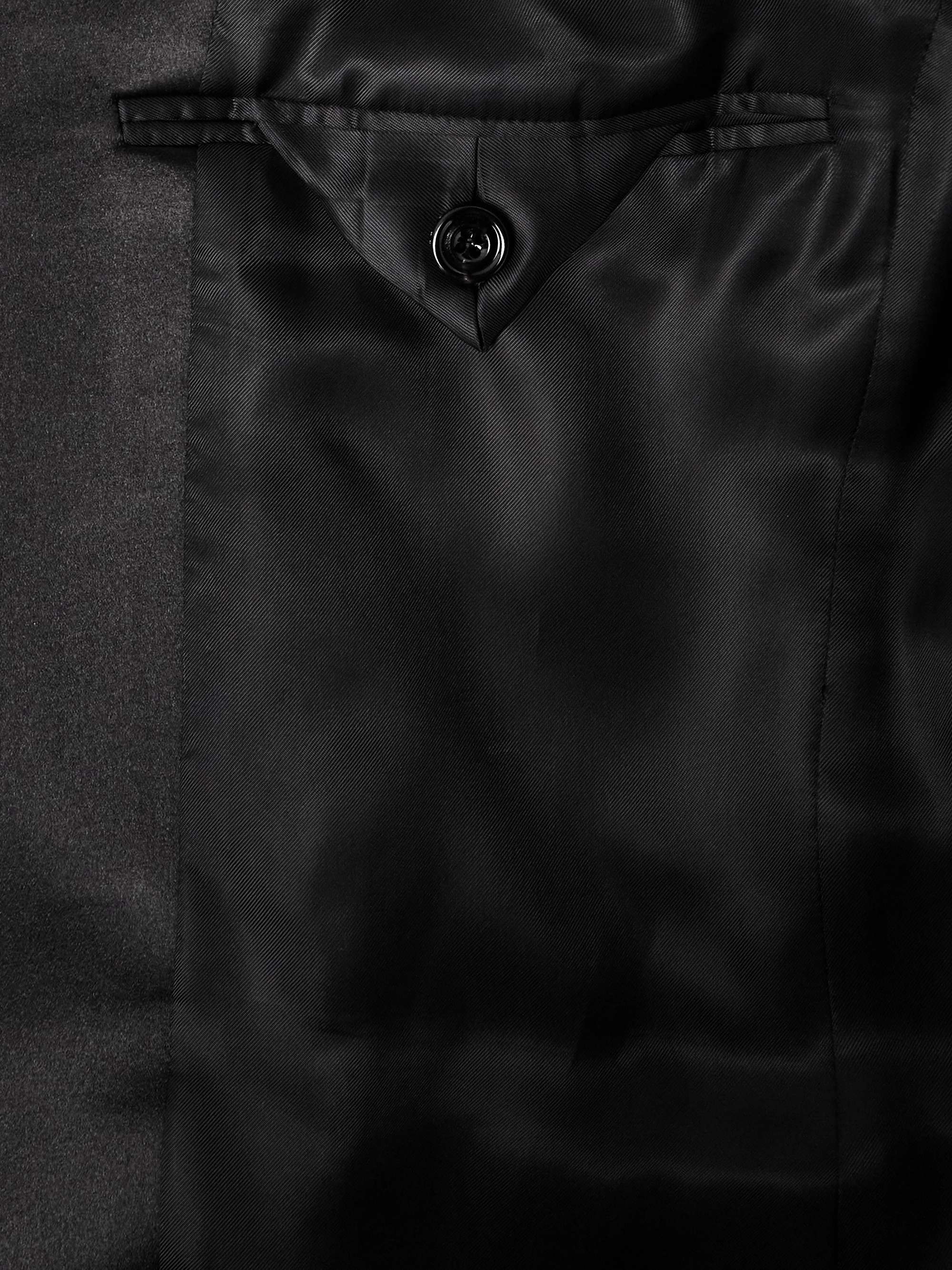 Slim-Fit Silk-Trimmed Grain de Poudre Wool Blazer view