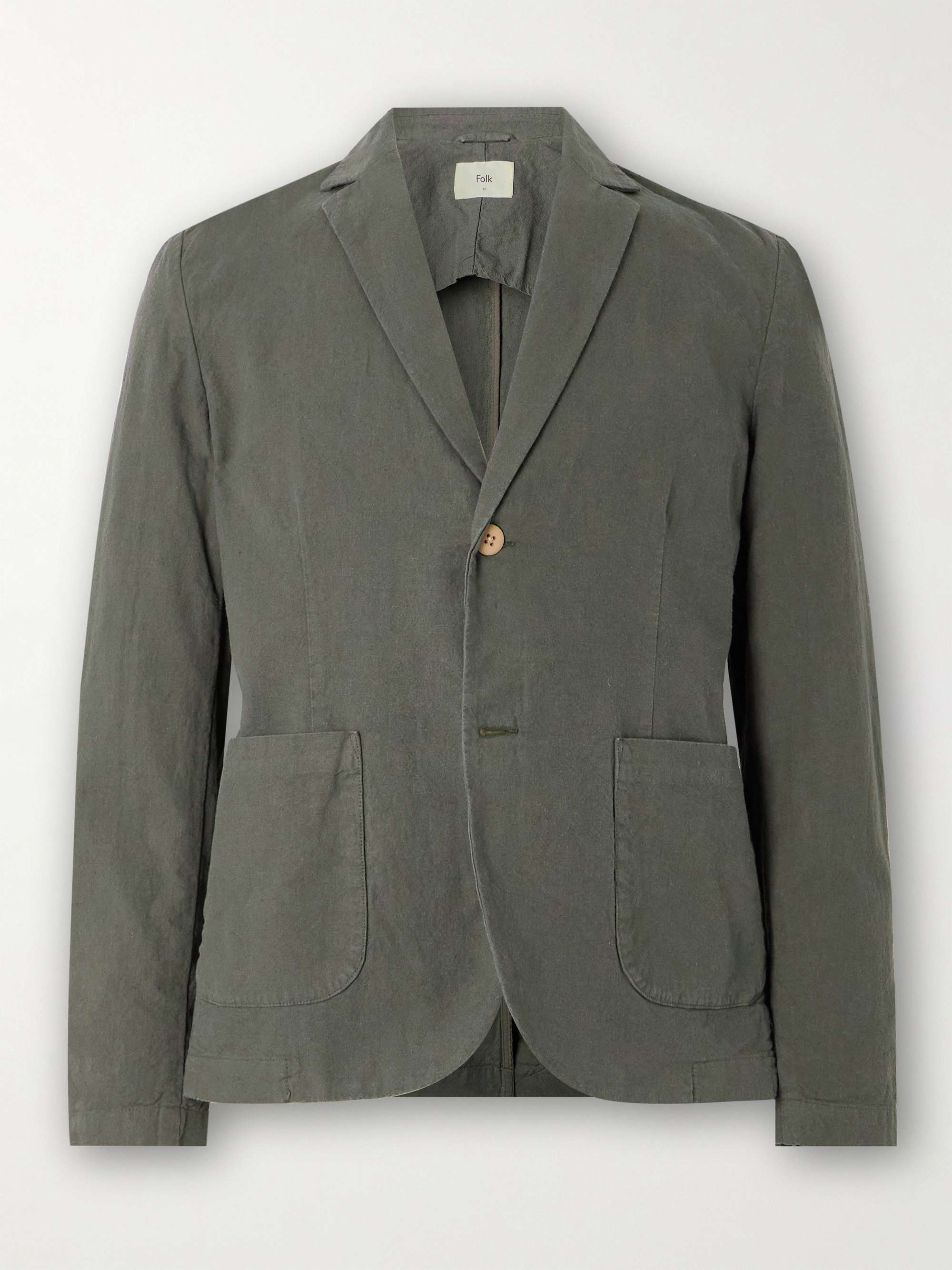 Linen and Cotton-Blend Blazer view