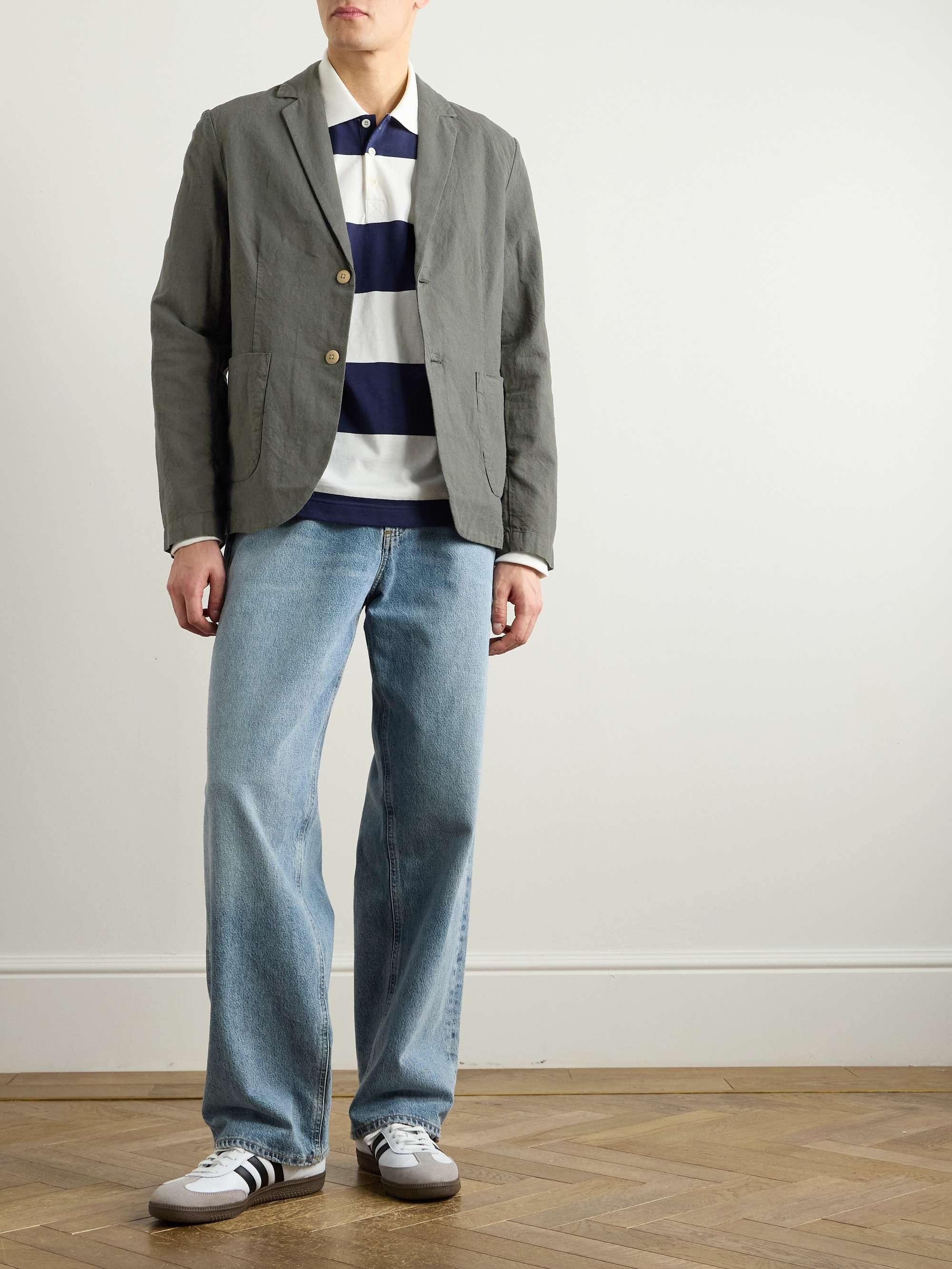 Linen and Cotton-Blend Blazer view